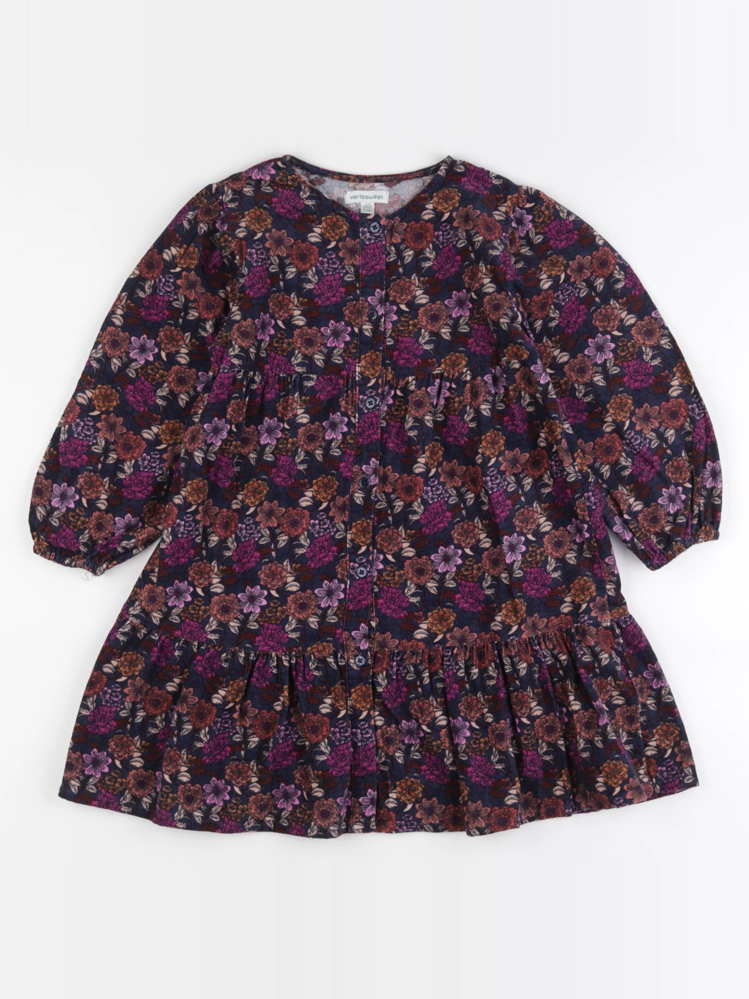 Vertbaudet - robe violet, bleu - 6 ans