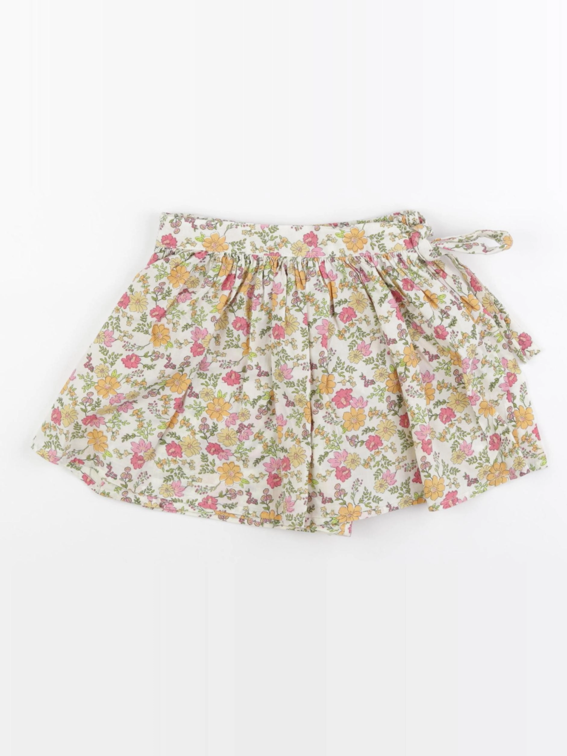 Vertbaudet - jupe short jaune, vert - 7 ans