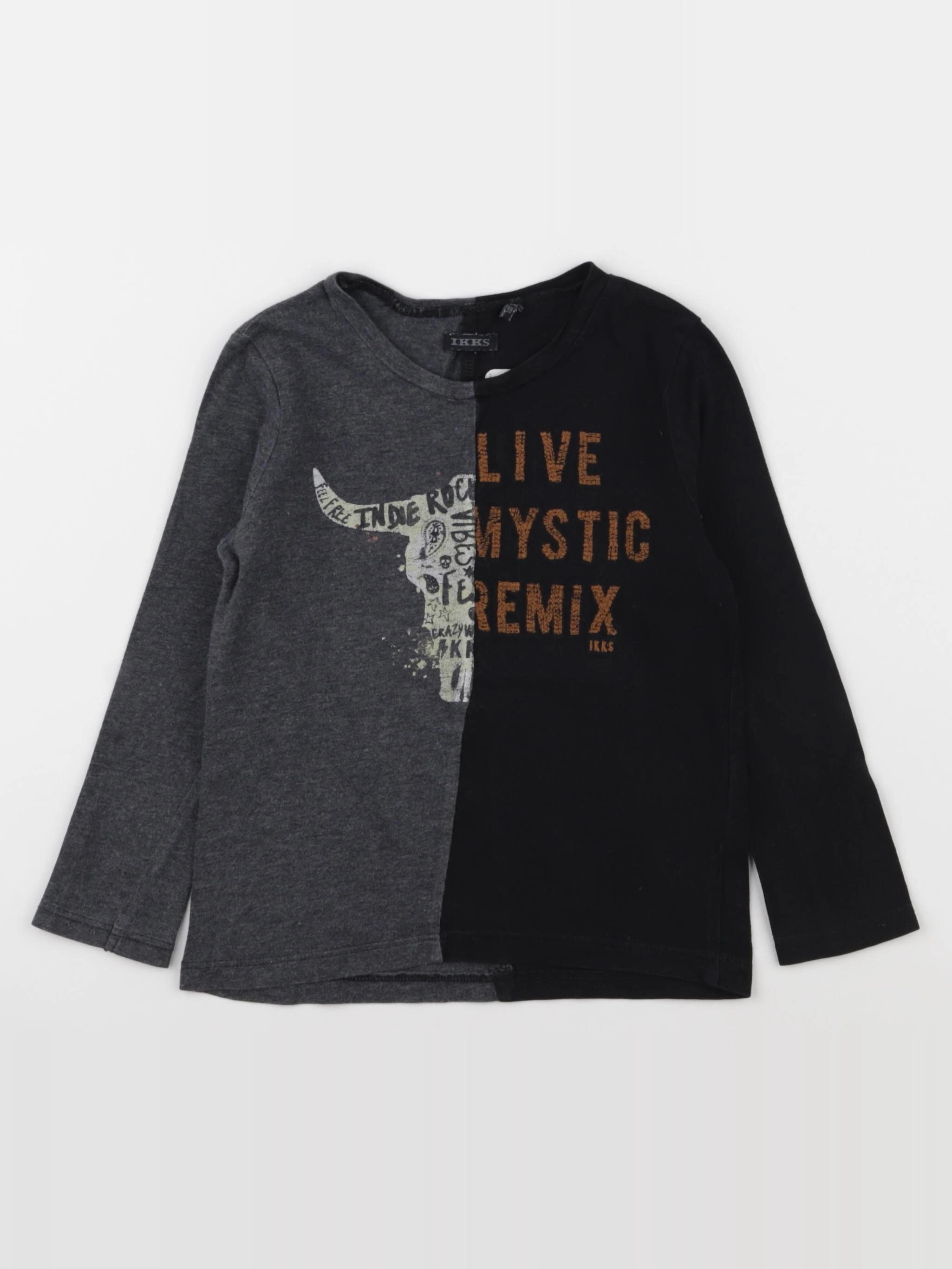 IKKS - tee-shirt gris, noir - 3 ans