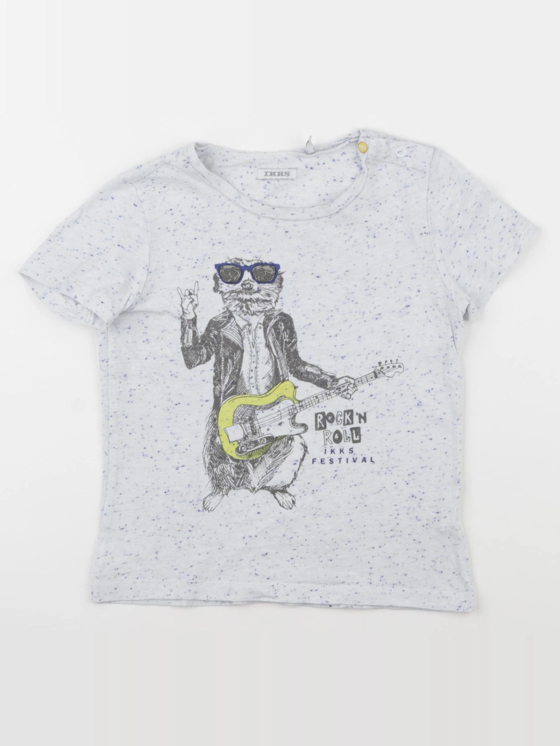 IKKS - tee-shirt gris, bleu - 3 ans