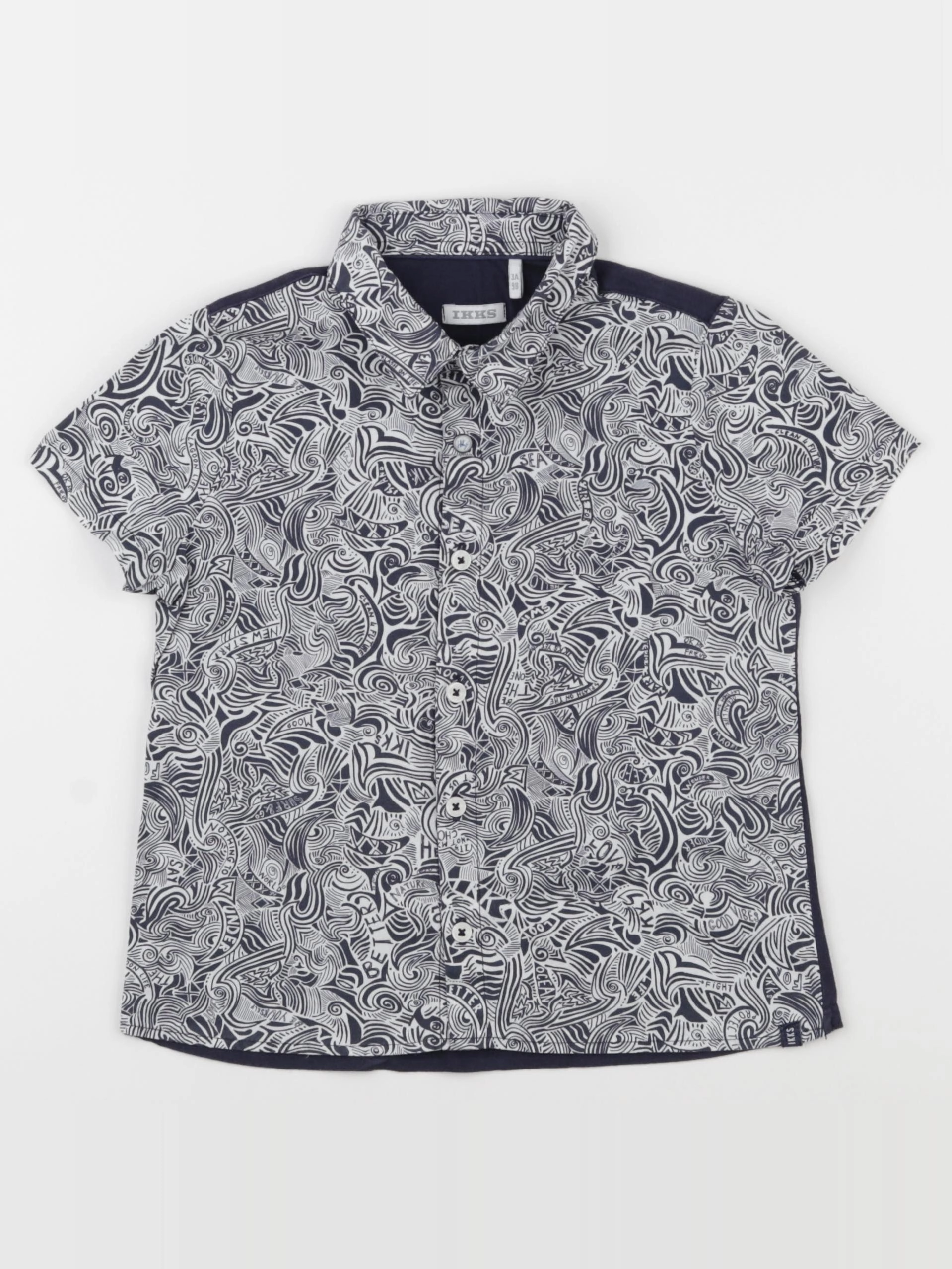 IKKS - chemise blanc, bleu - 3 ans