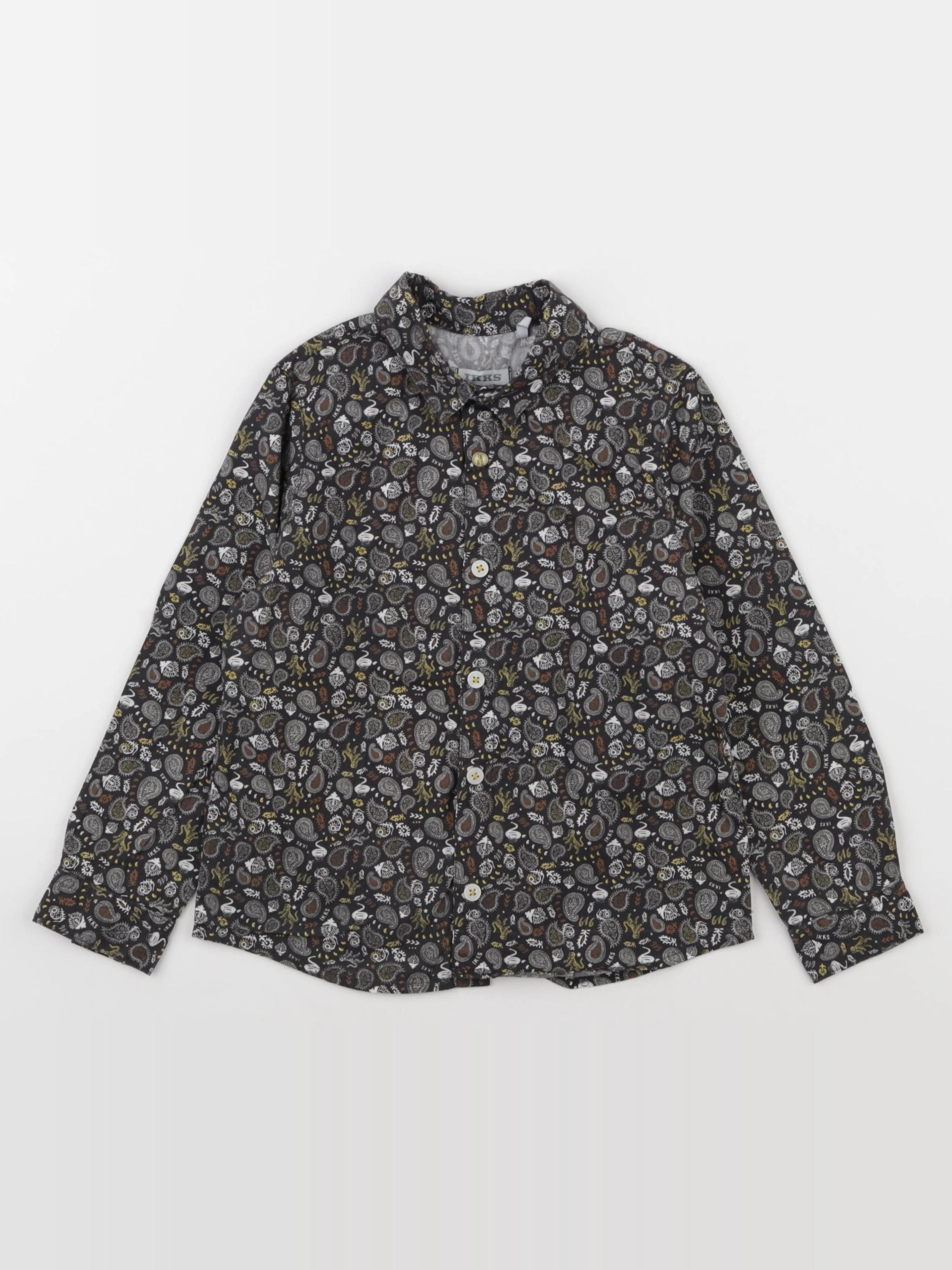 IKKS - chemise marron, jaune - 3 ans