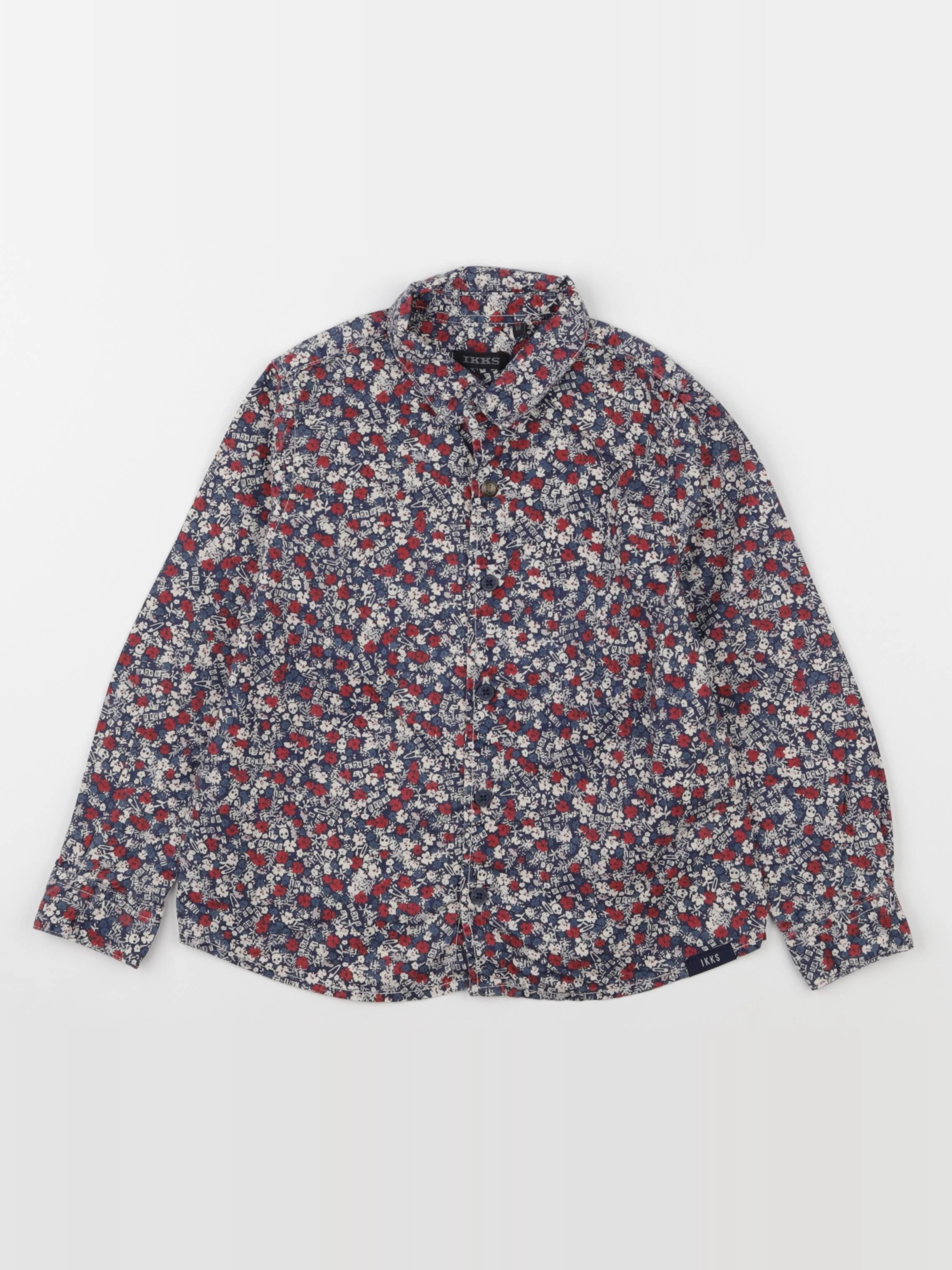IKKS - chemise beige, bleu, rouge - 3 ans