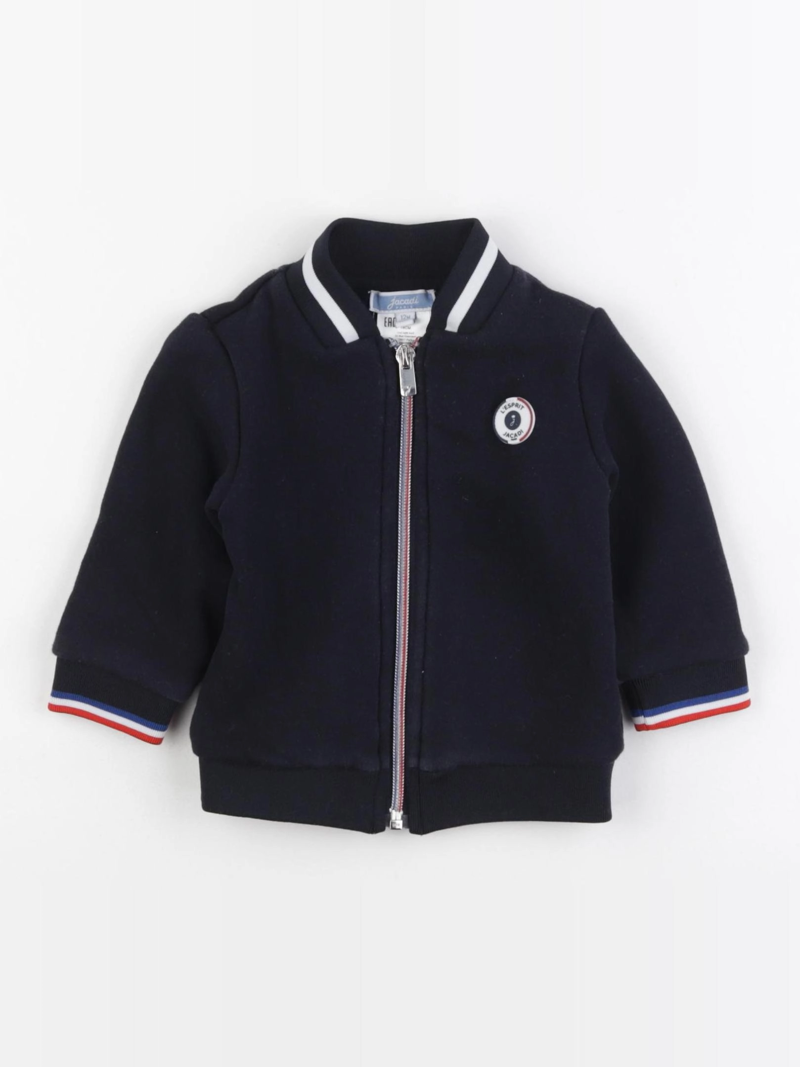 Jacadi - sweat bleu - 12 mois