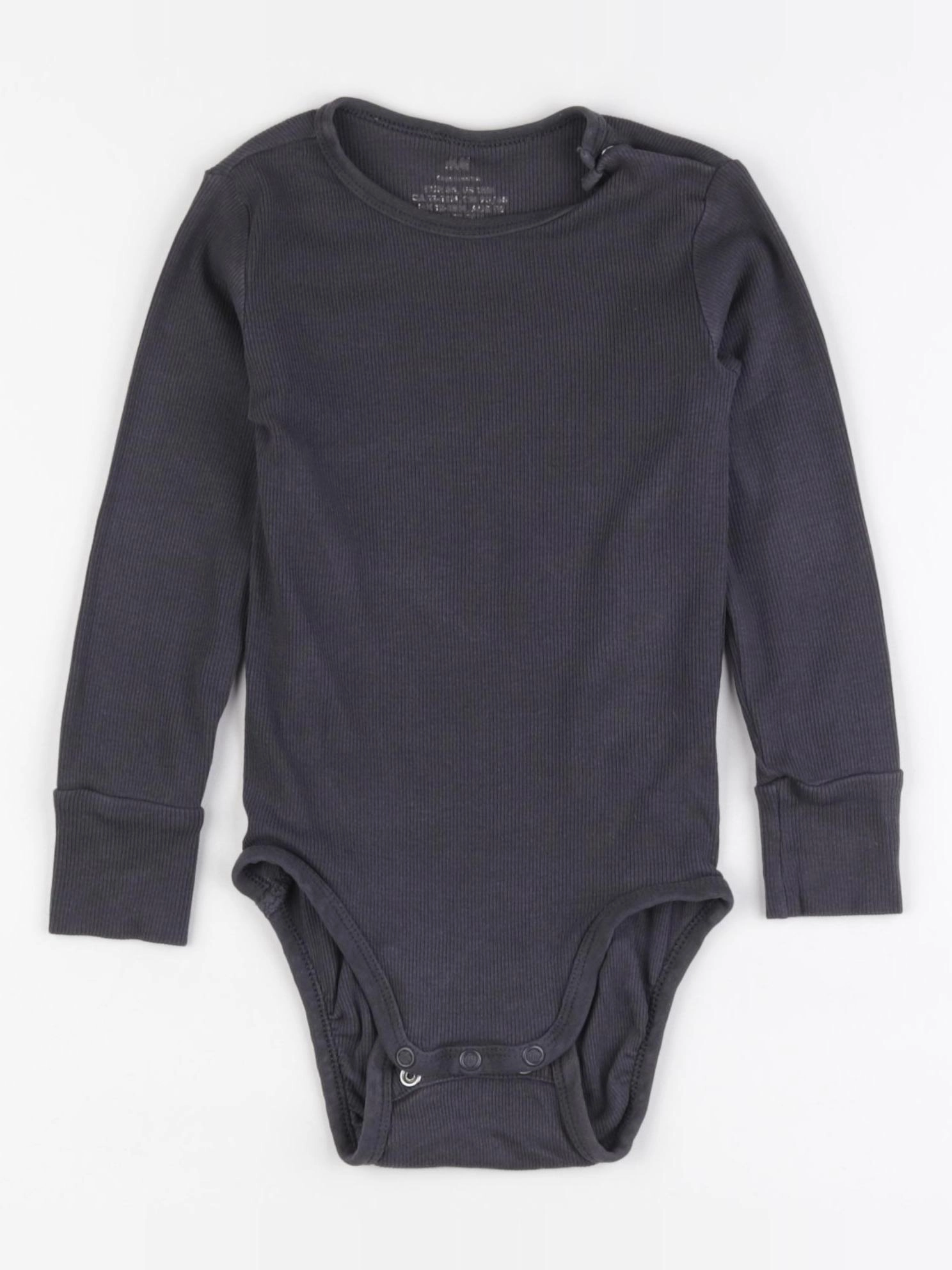 H&M - body gris - 12/18 mois