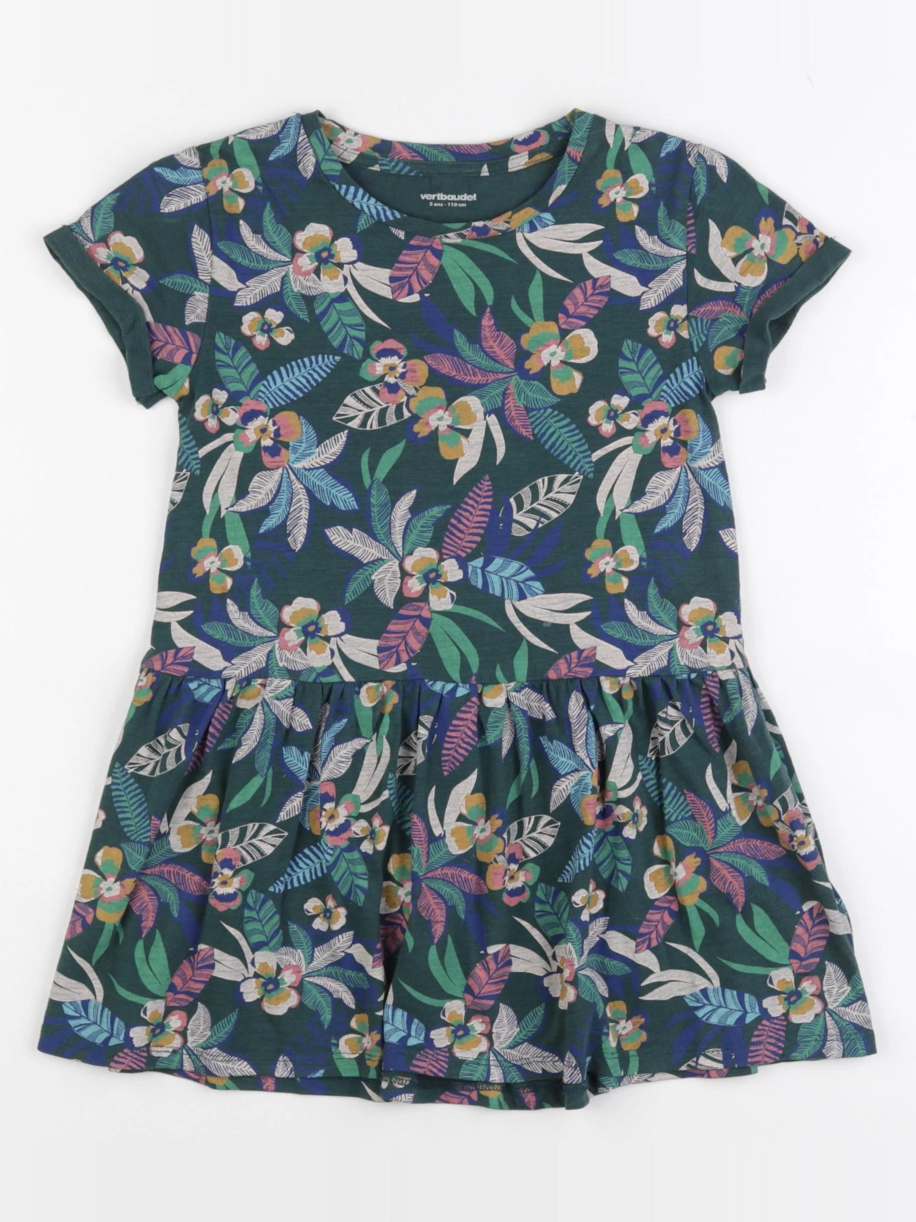 Vertbaudet - robe vert - 5 ans
