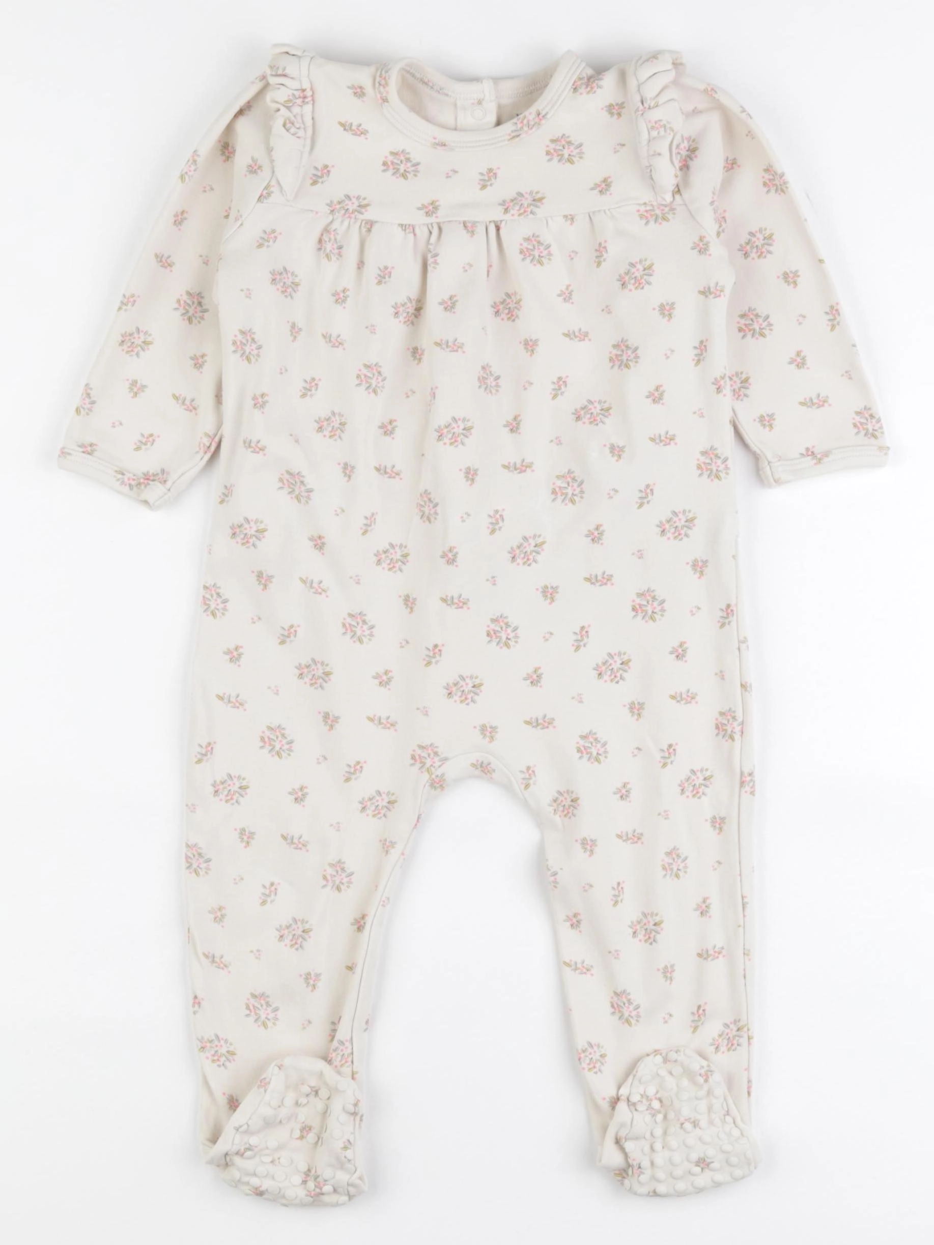 Vertbaudet - pyjama coton beige - 18 mois