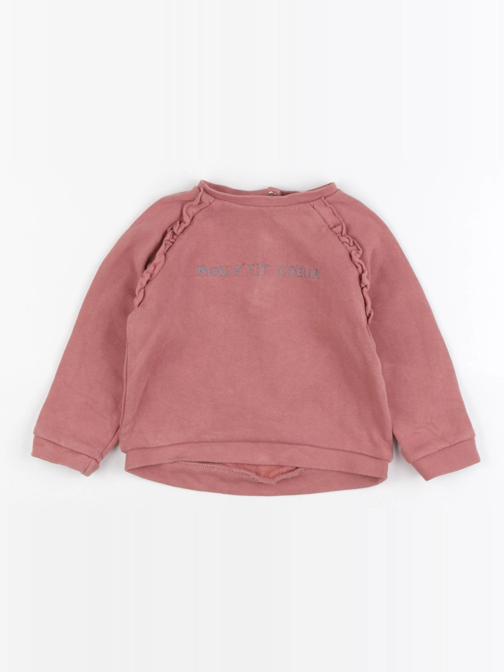 Vertbaudet - sweat rose - 18 mois