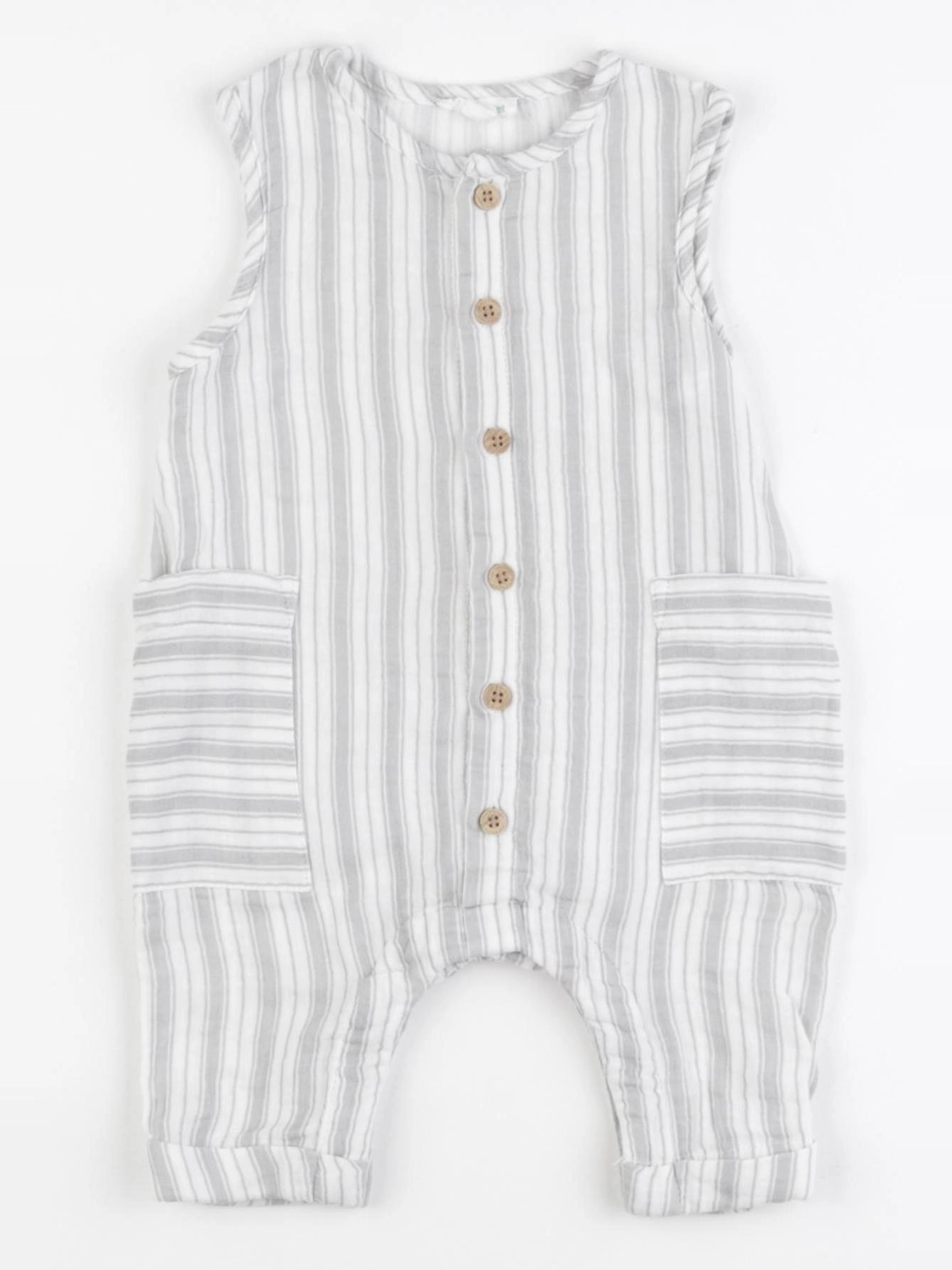 Vertbaudet - combinaison blanc, gris - 3 mois