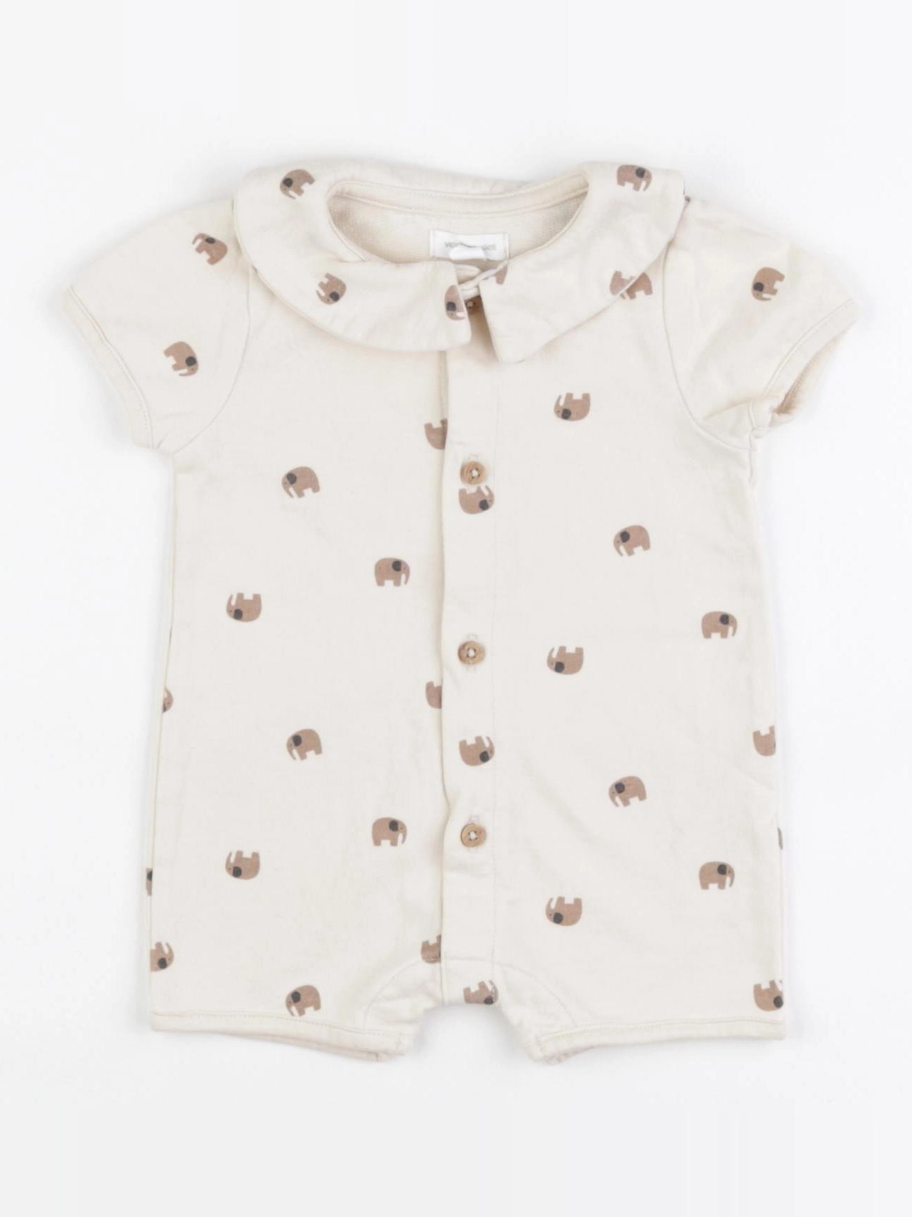 Vertbaudet - pyjama coton beige - 3 mois
