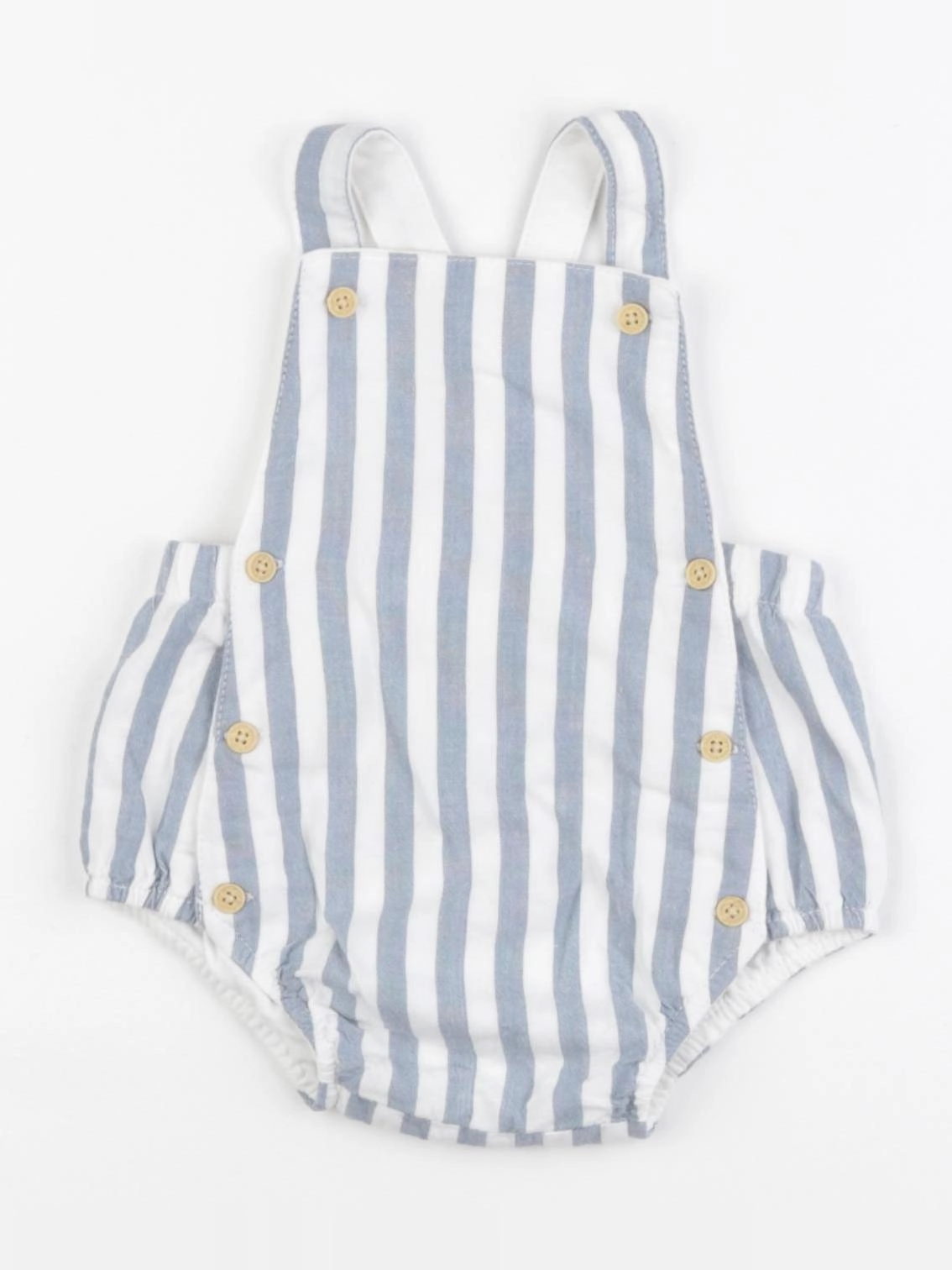 Vertbaudet - combinaison blanc, bleu - 3 mois