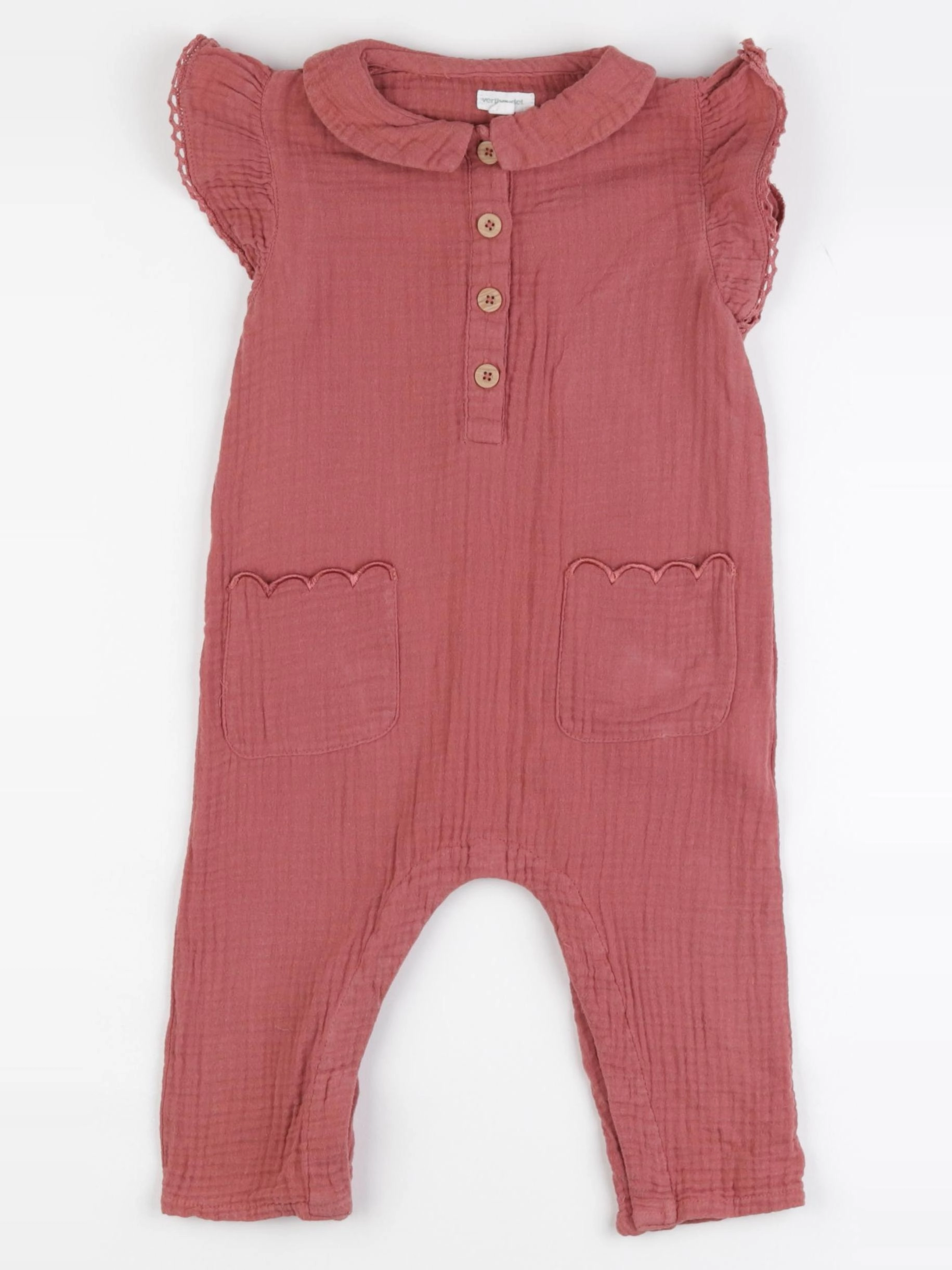 Vertbaudet - combinaison rose - 18 mois