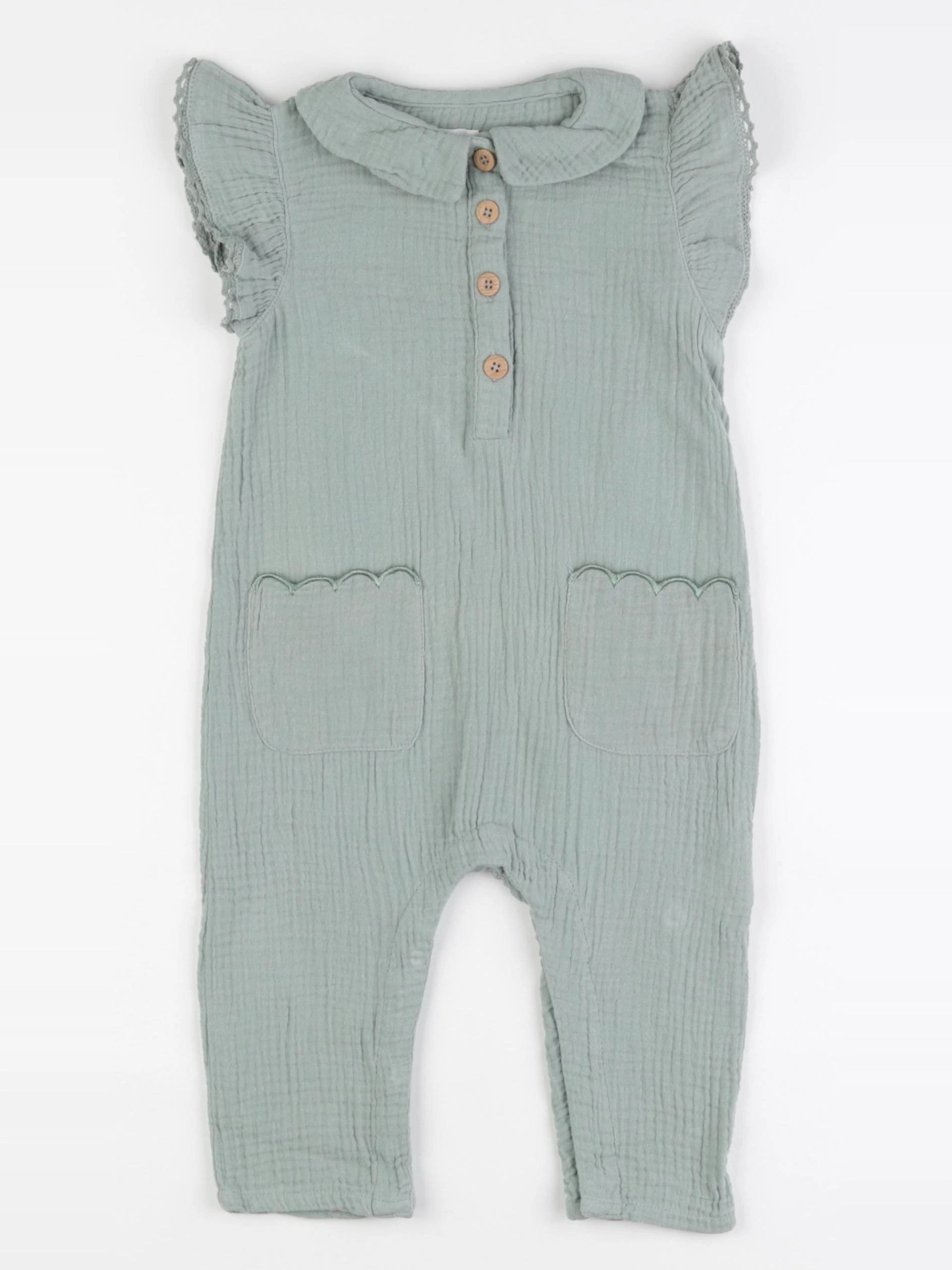 Vertbaudet - combinaison vert - 18 mois