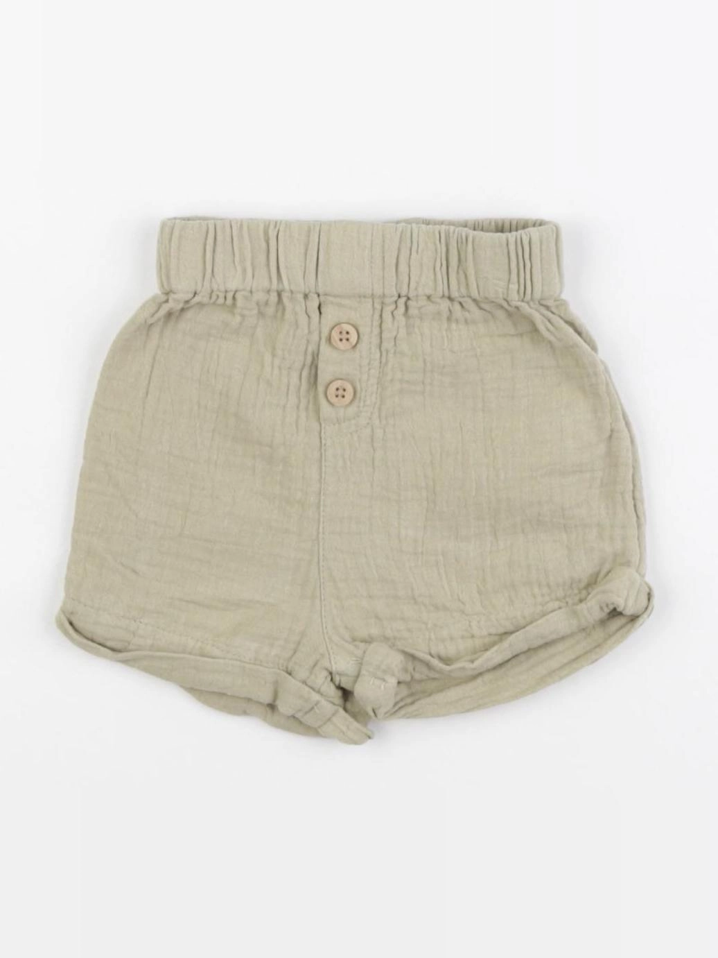 Vertbaudet - short vert, blanc - 1 mois