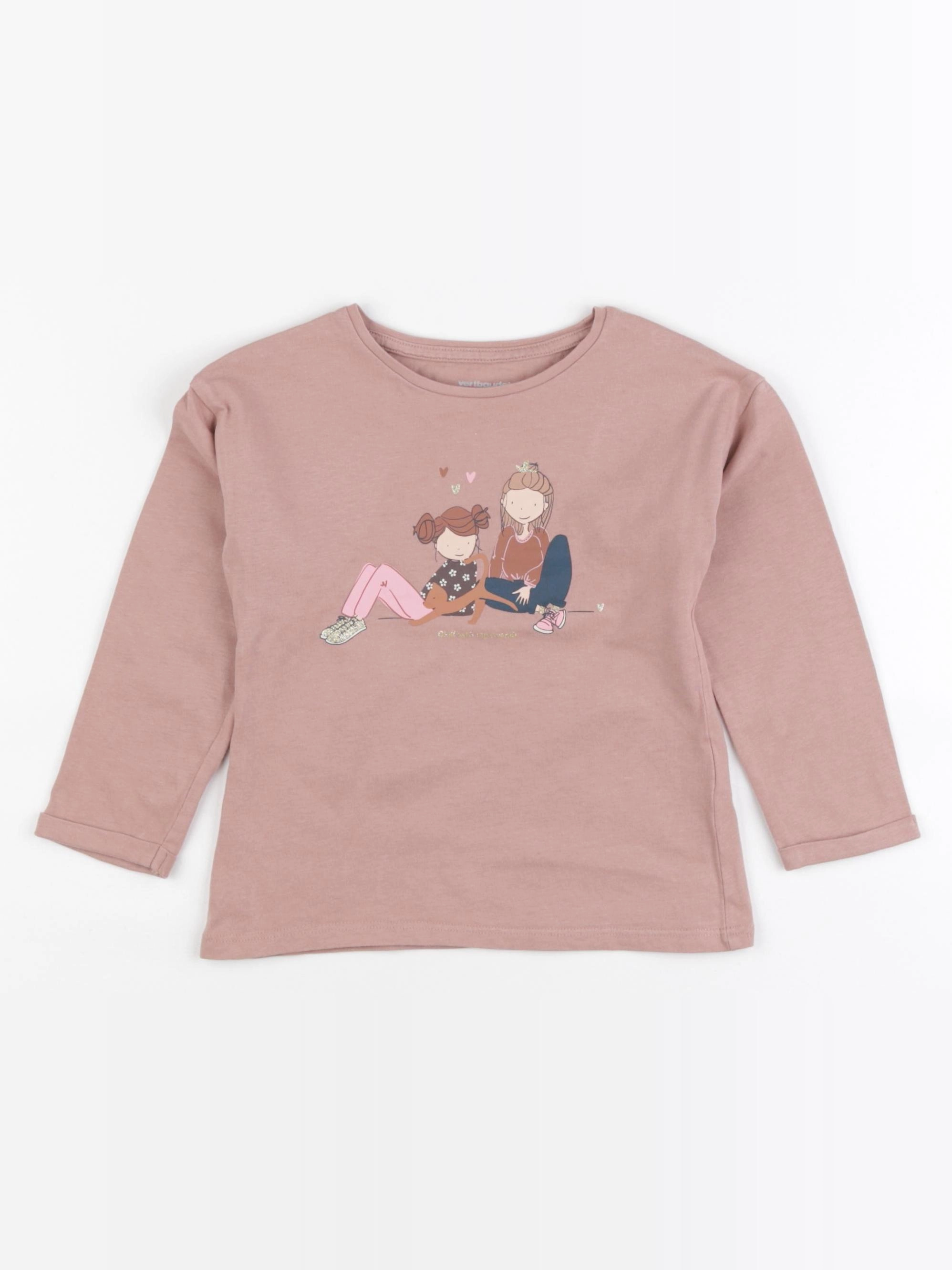 Vertbaudet - tee-shirt rose - 4 ans