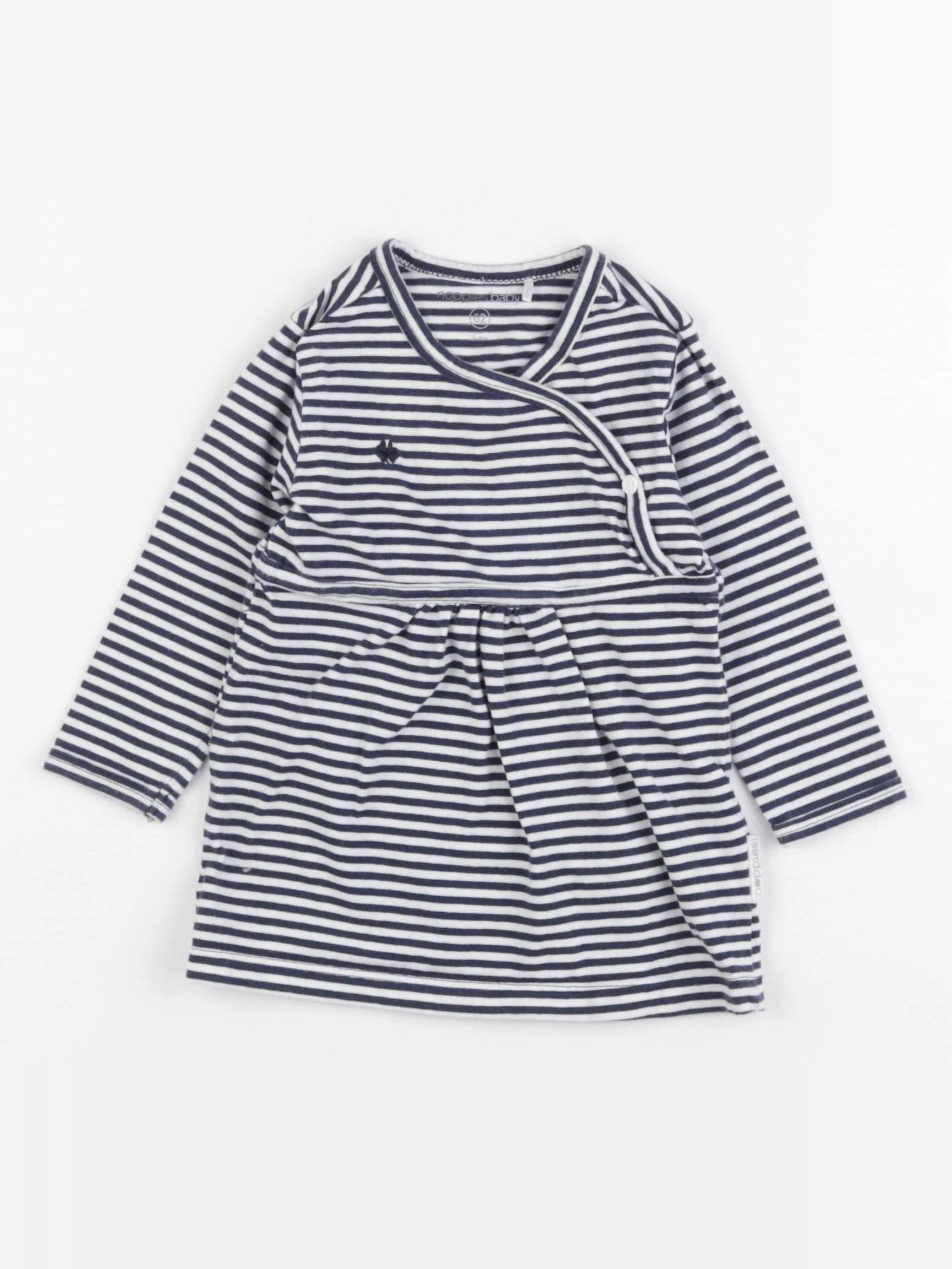 Noppies - robe blanc, bleu - 3 mois