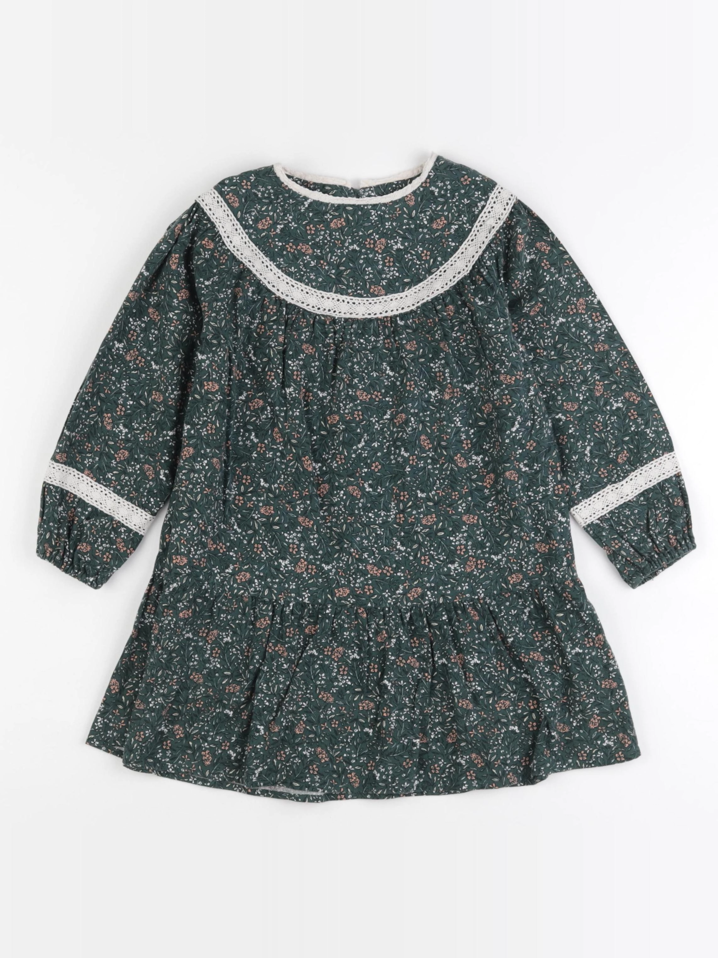 Vertbaudet - robe vert - 4 ans
