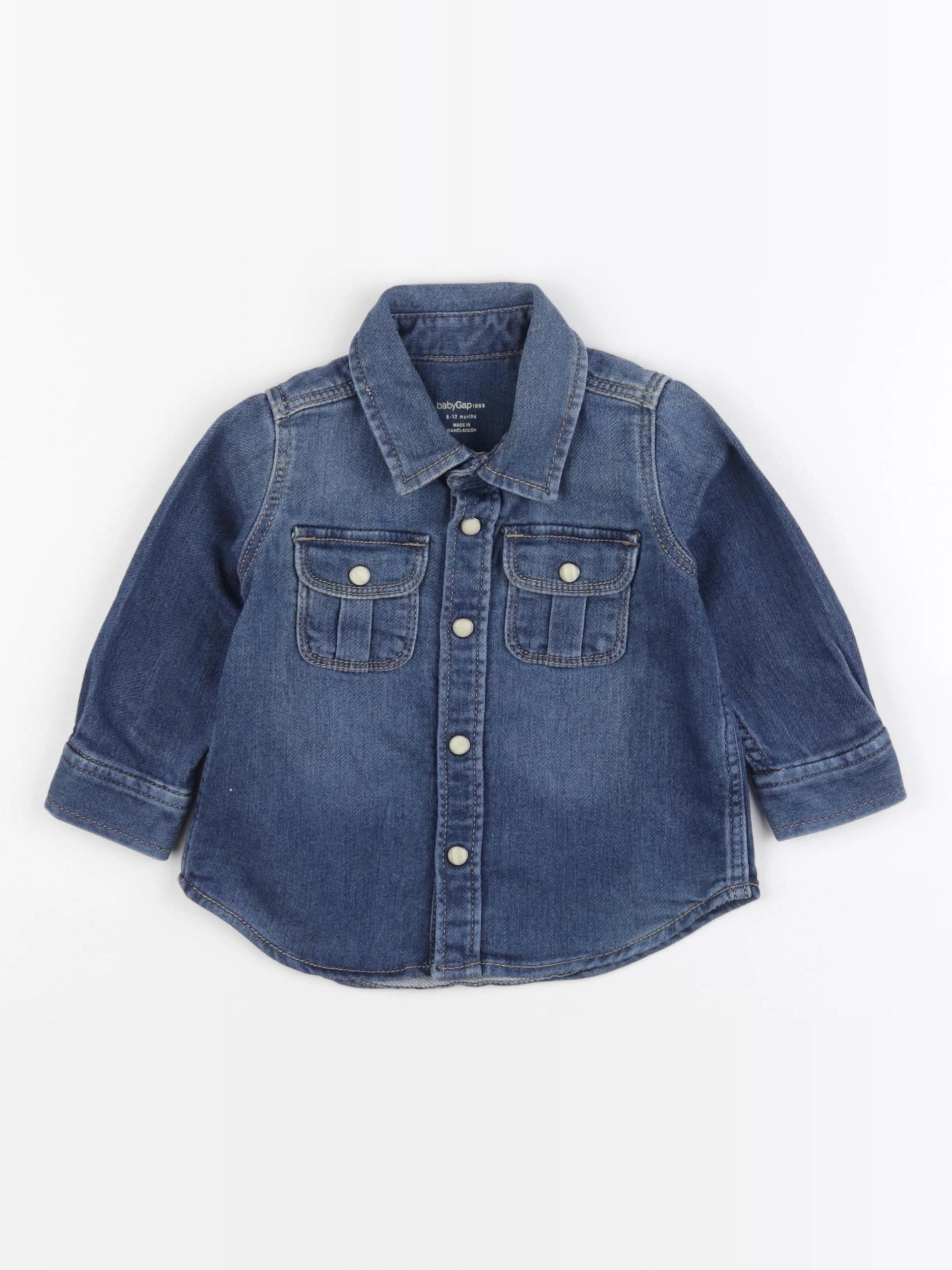 GAP - chemise bleu - 6/12 mois