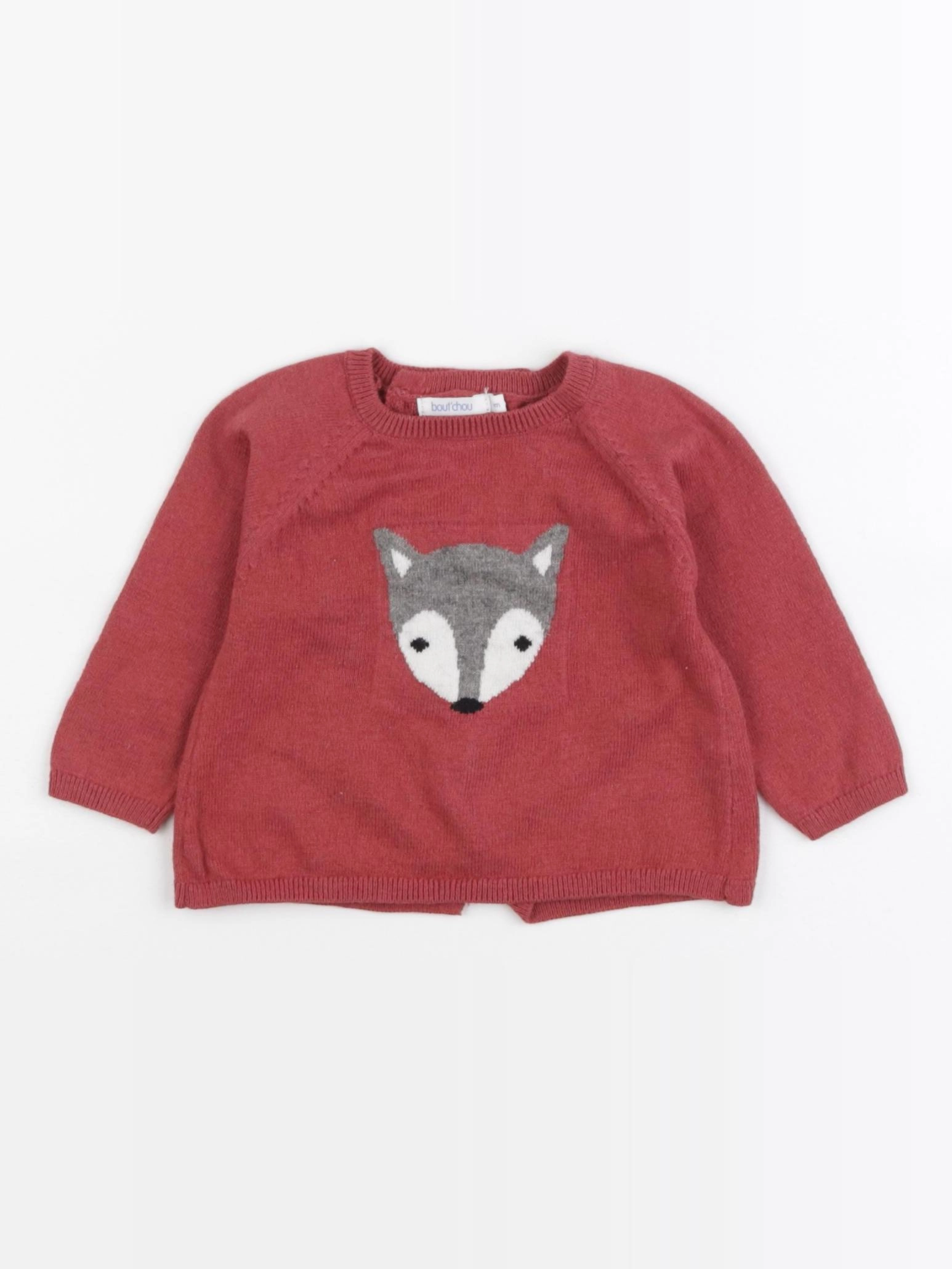 Boutchou - pull rouge - 6 mois
