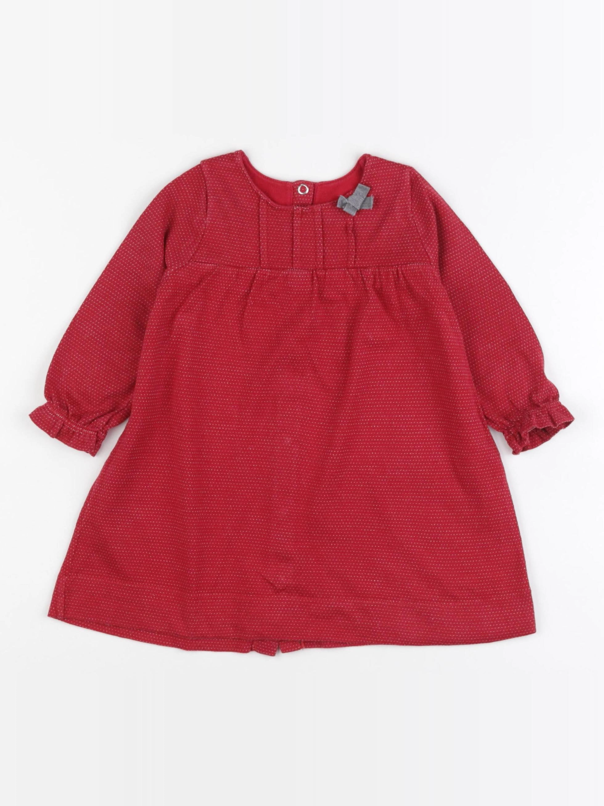 Petit Bateau - robe rouge - 18 mois