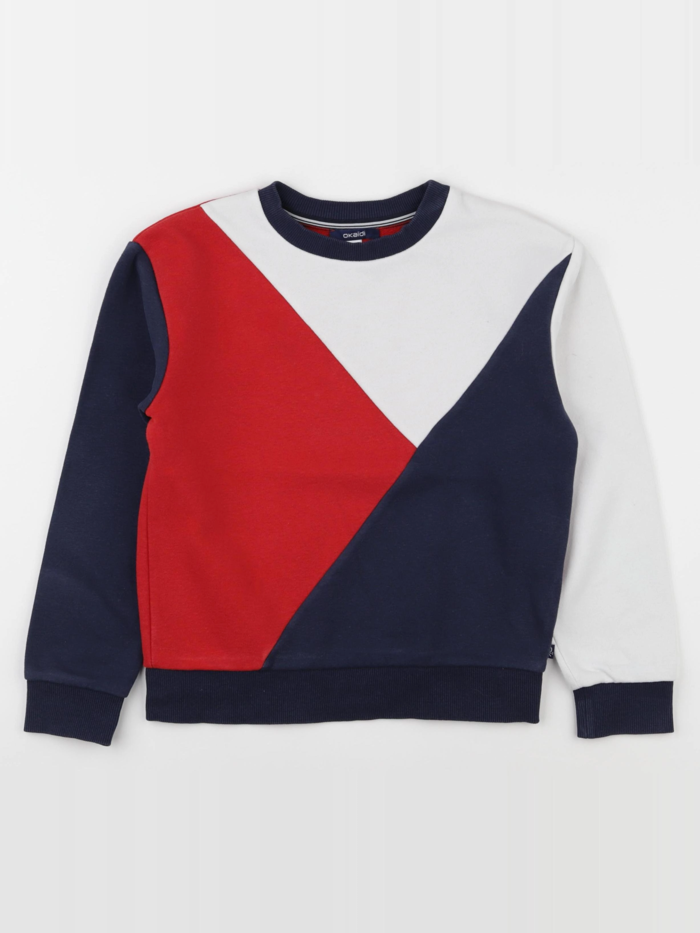 Okaidi - sweat bleu, rouge - 8 ans