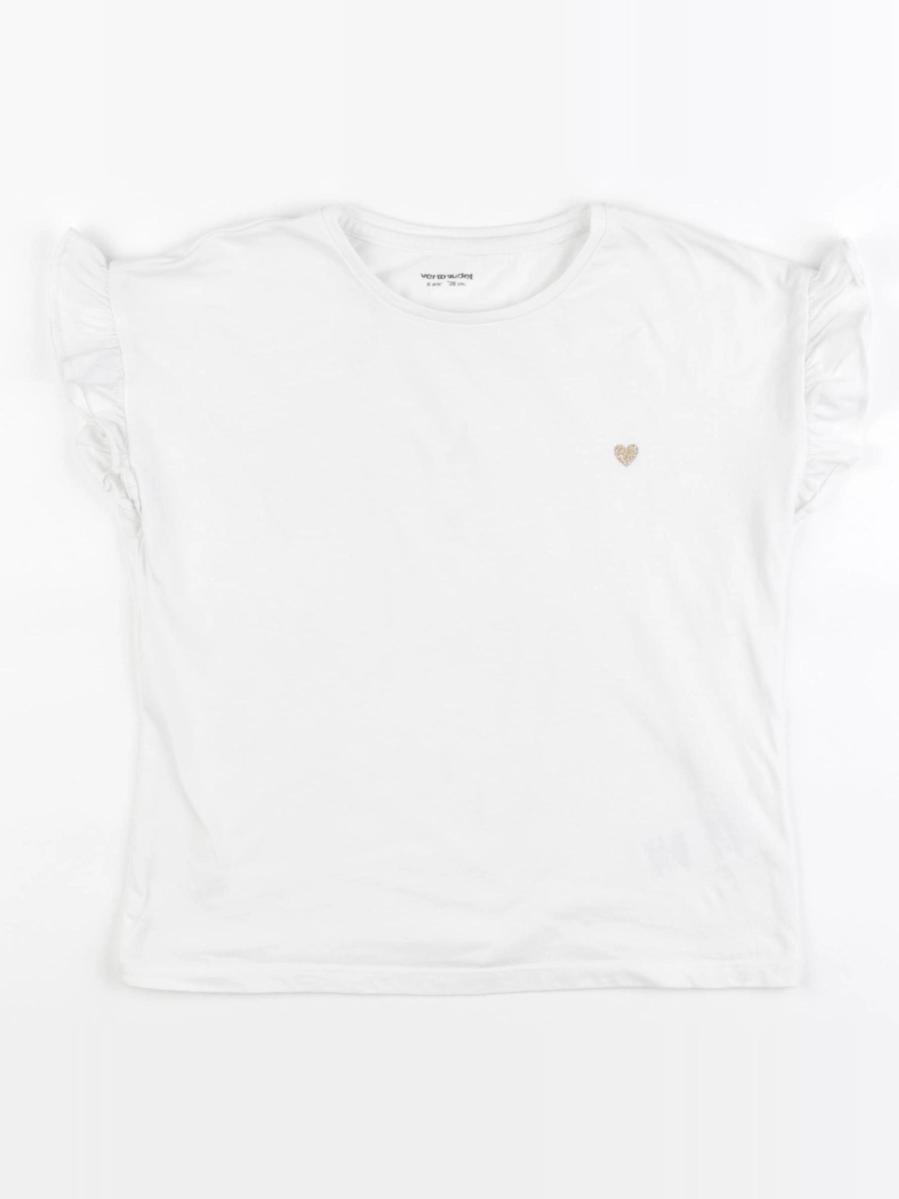 Vertbaudet - tee-shirt blanc - 8 ans