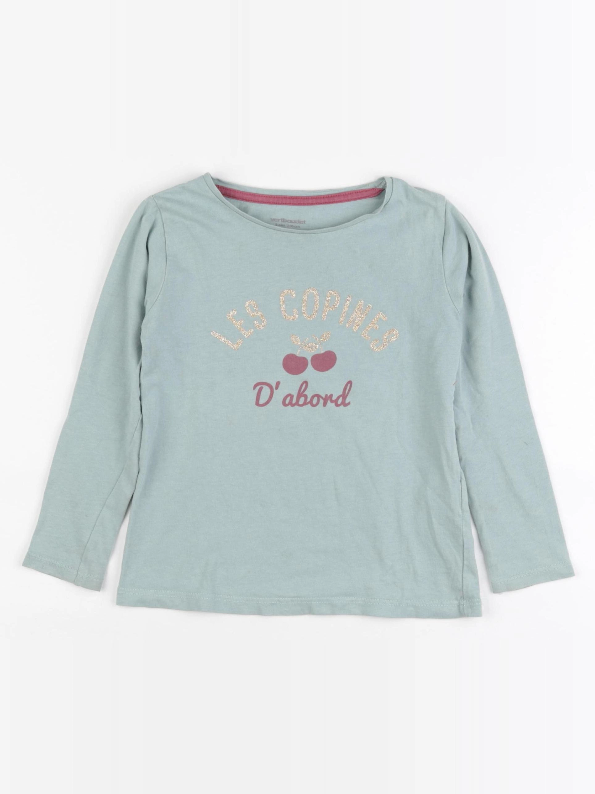 Vertbaudet - tee-shirt vert - 5 ans