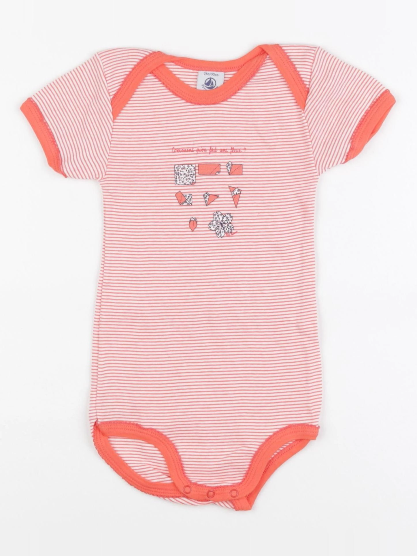 Petit Bateau - body rose - 3 ans