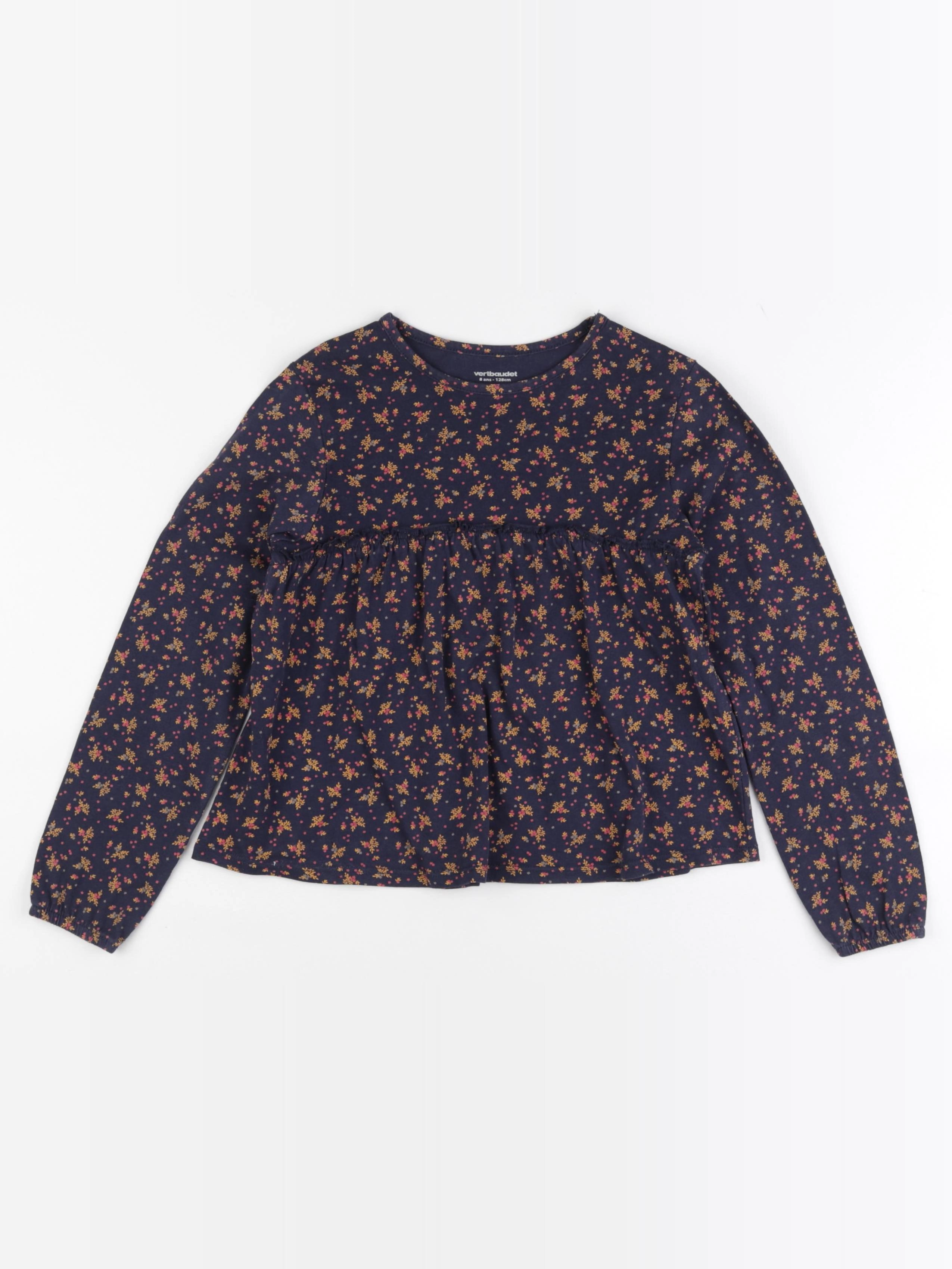 Vertbaudet - tee-shirt bleu - 8 ans