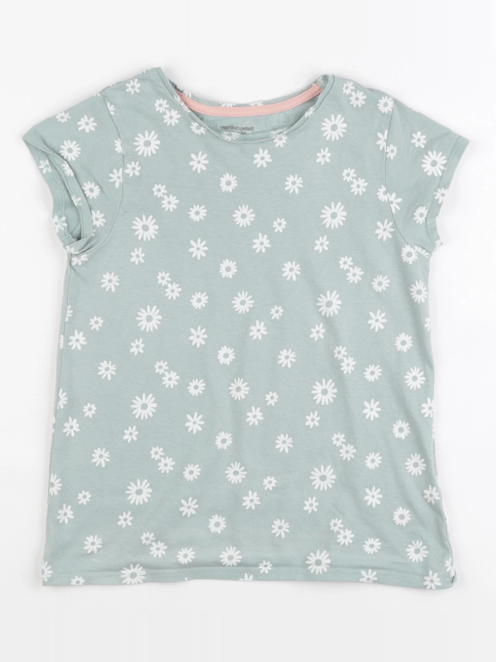 Vertbaudet - tee-shirt vert - 8 ans