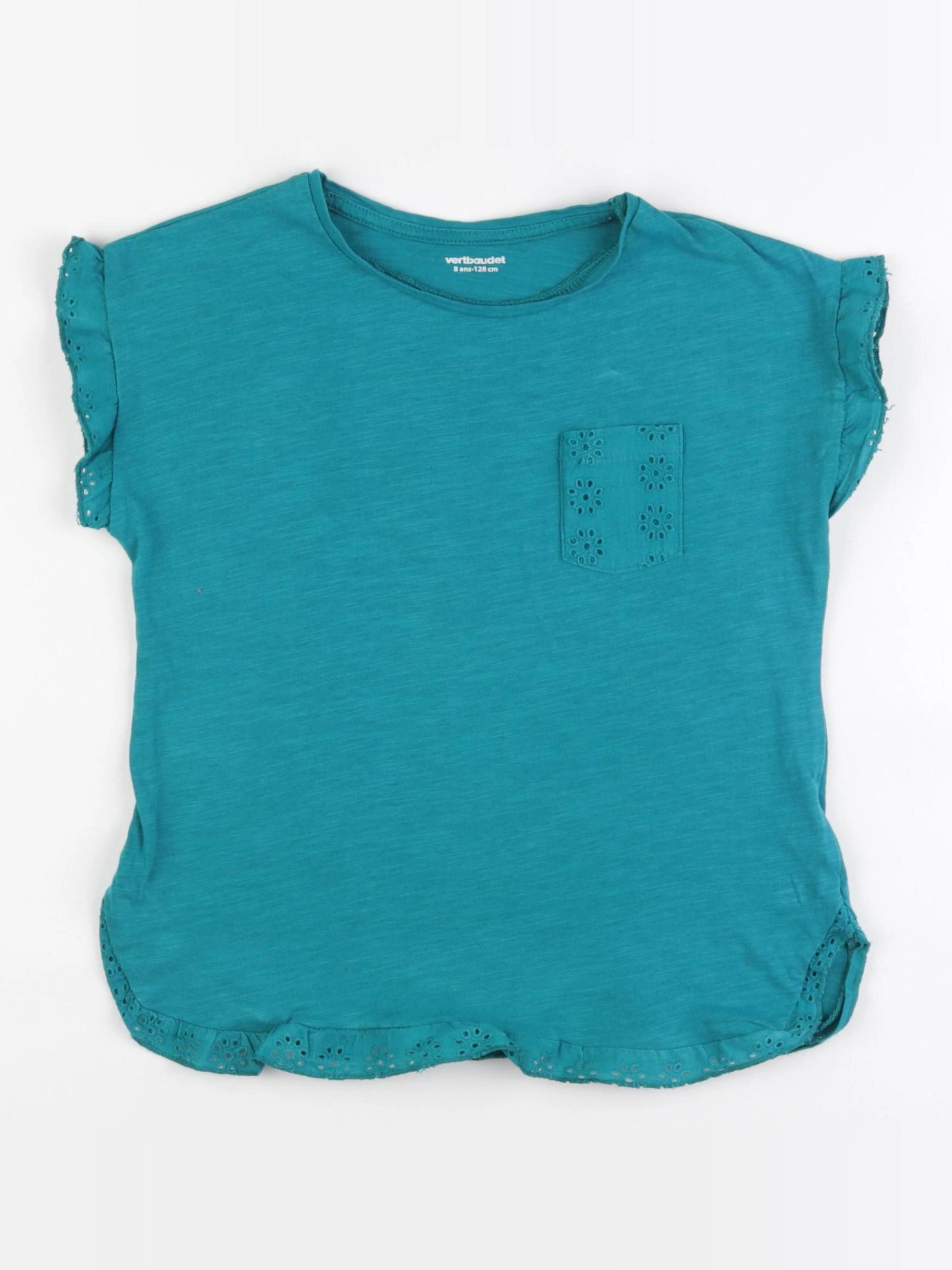 Vertbaudet - tee-shirt vert - 8 ans