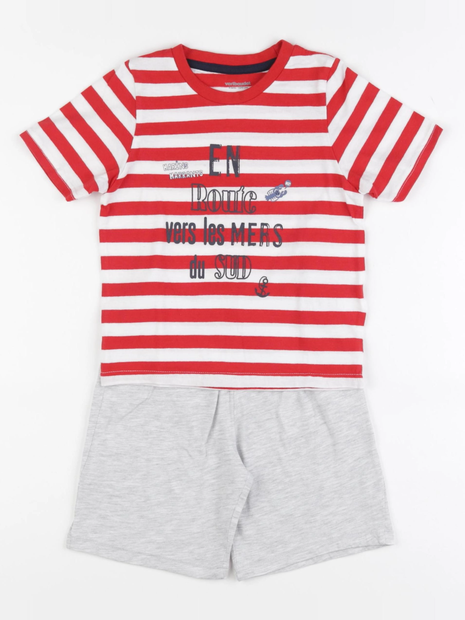 Vertbaudet - pyjama coton rouge - 4 ans