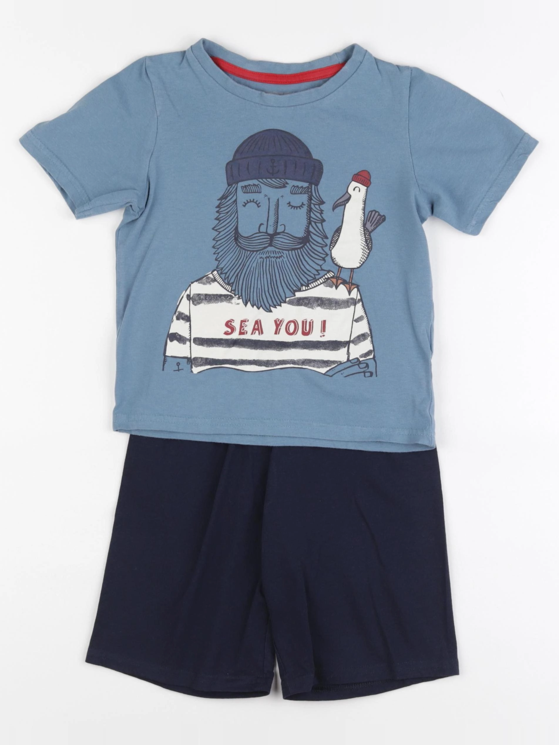 Vertbaudet - pyjama coton bleu - 4 ans