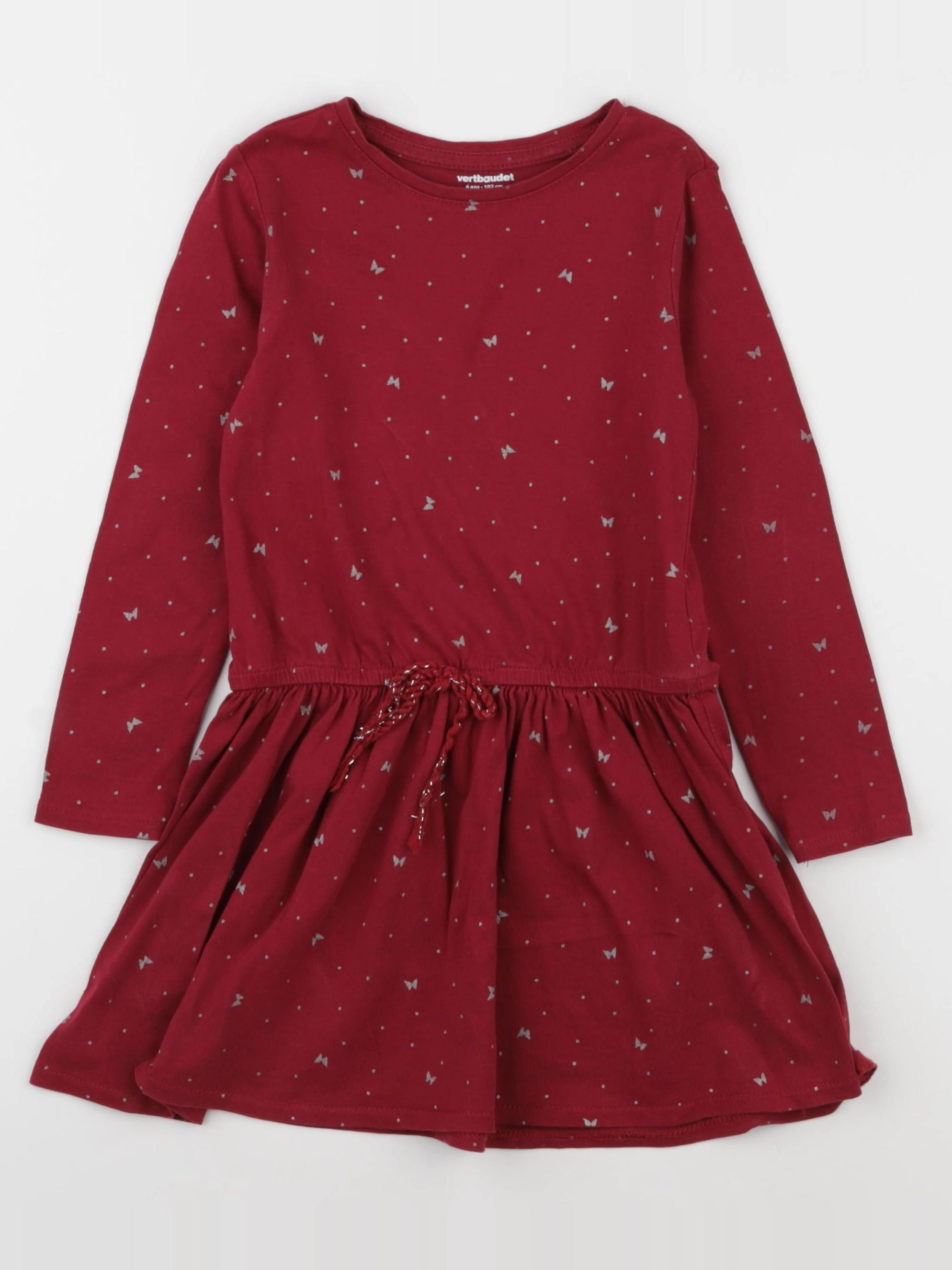 Vertbaudet - robe rouge - 4 ans