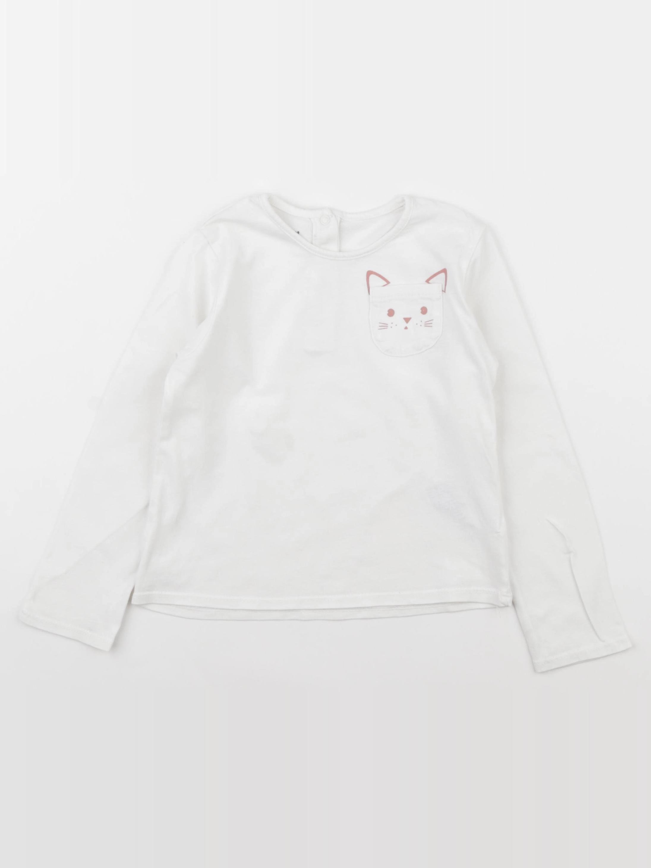 Vertbaudet - tee-shirt blanc - 3 ans