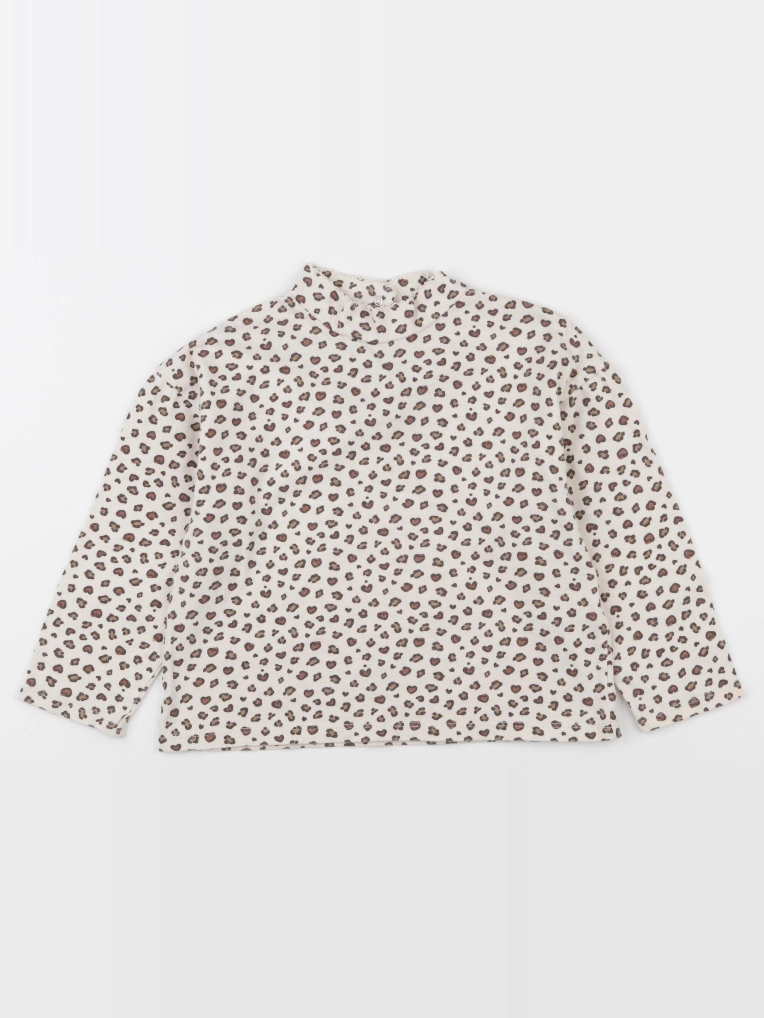 Vertbaudet - tee-shirt beige - 6 ans