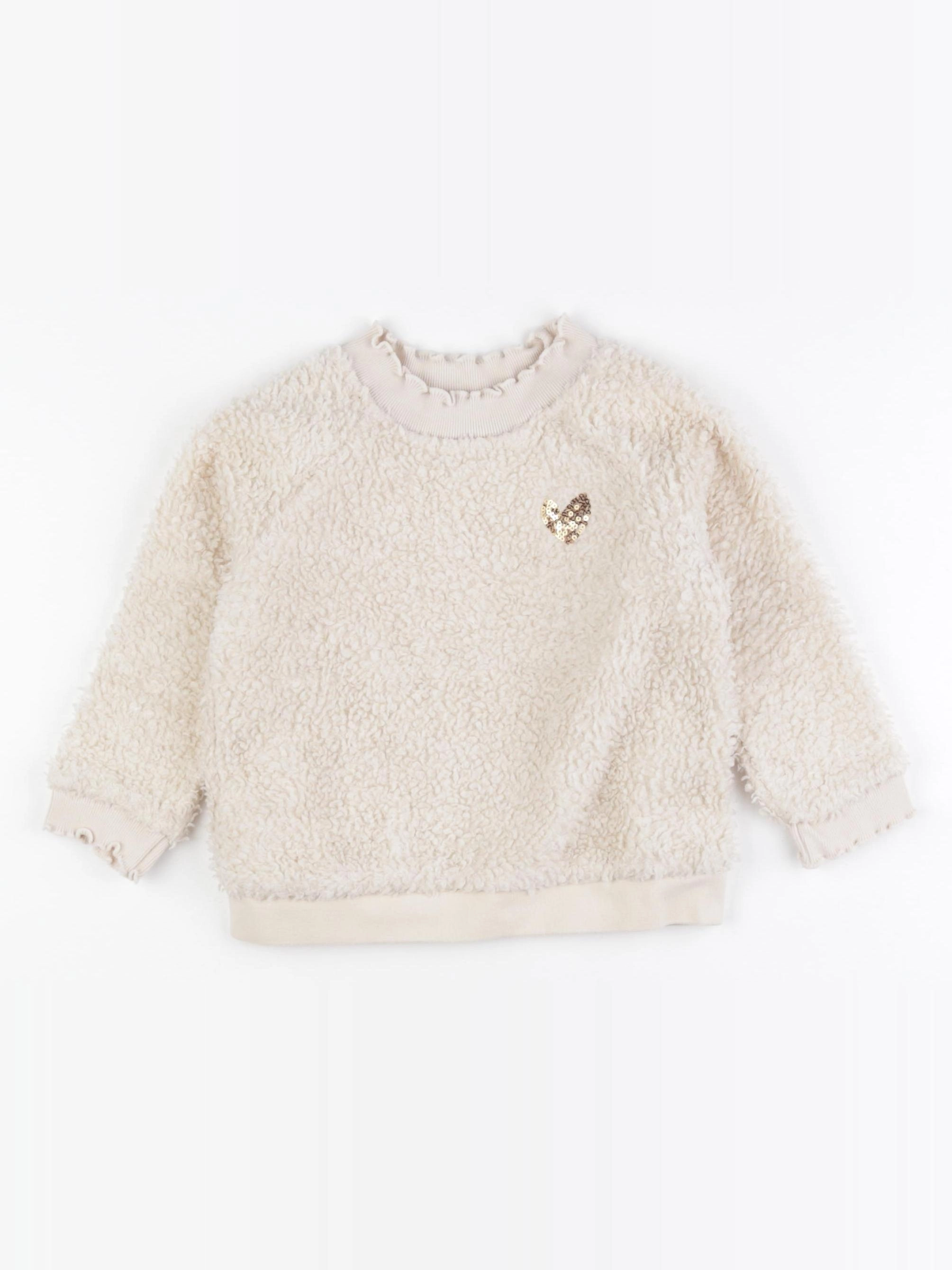 Vertbaudet - sweat beige - 2 ans