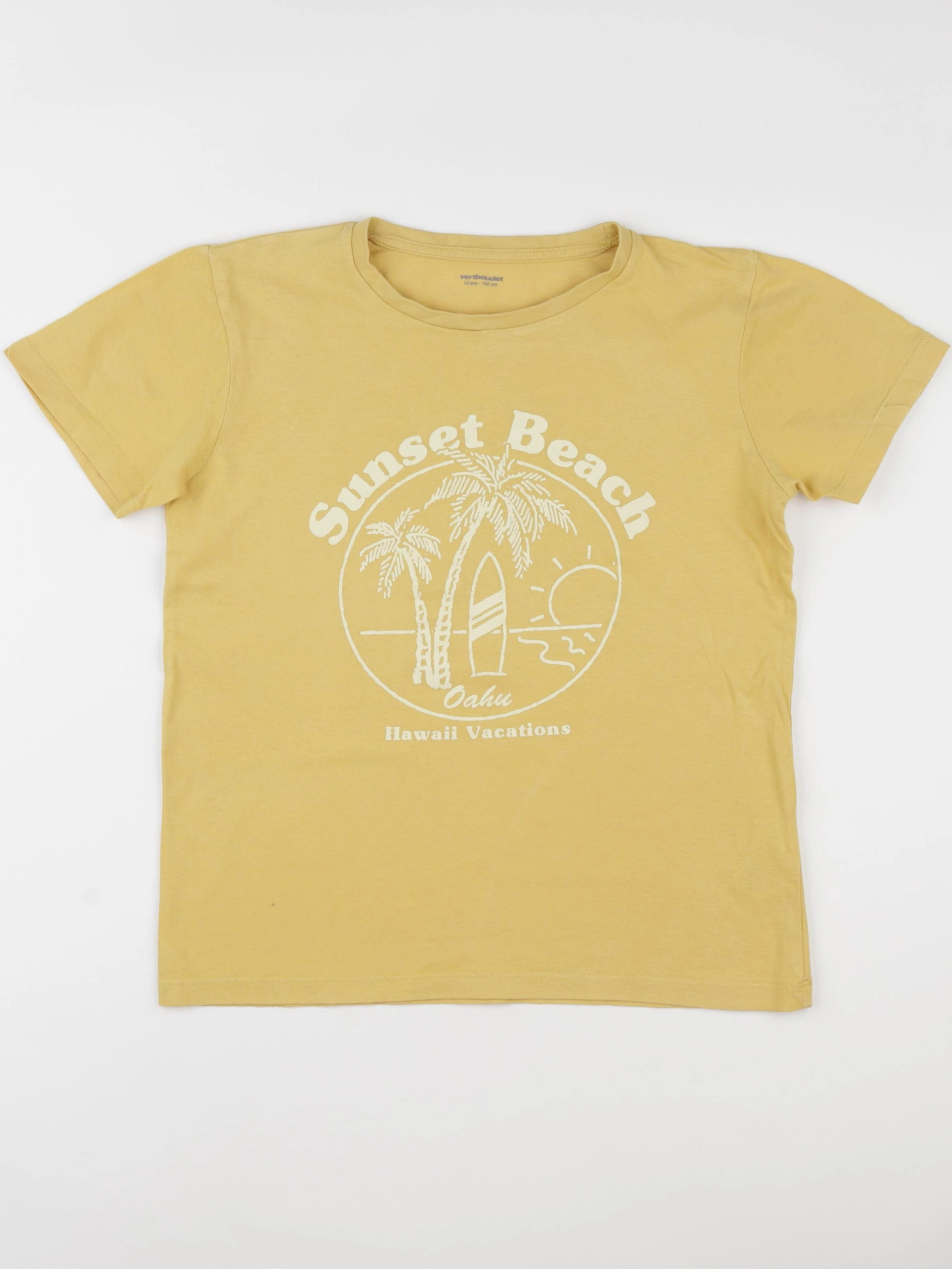 Vertbaudet - tee-shirt jaune - 12 ans