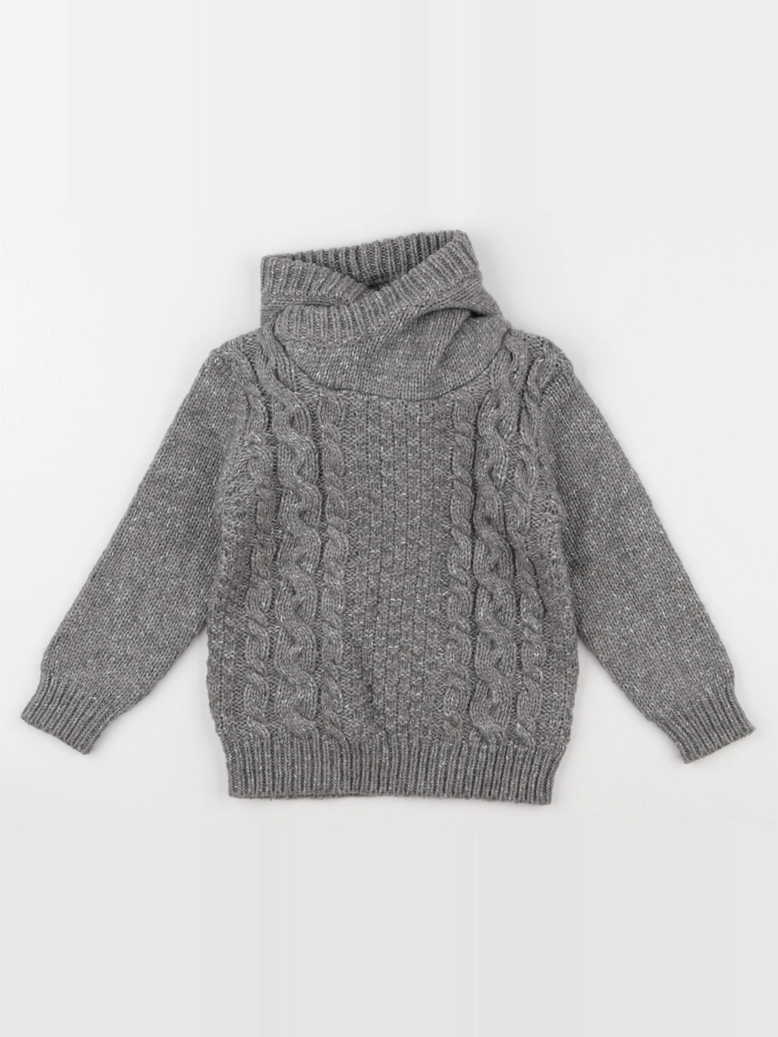 Vertbaudet - pull gris - 4 ans