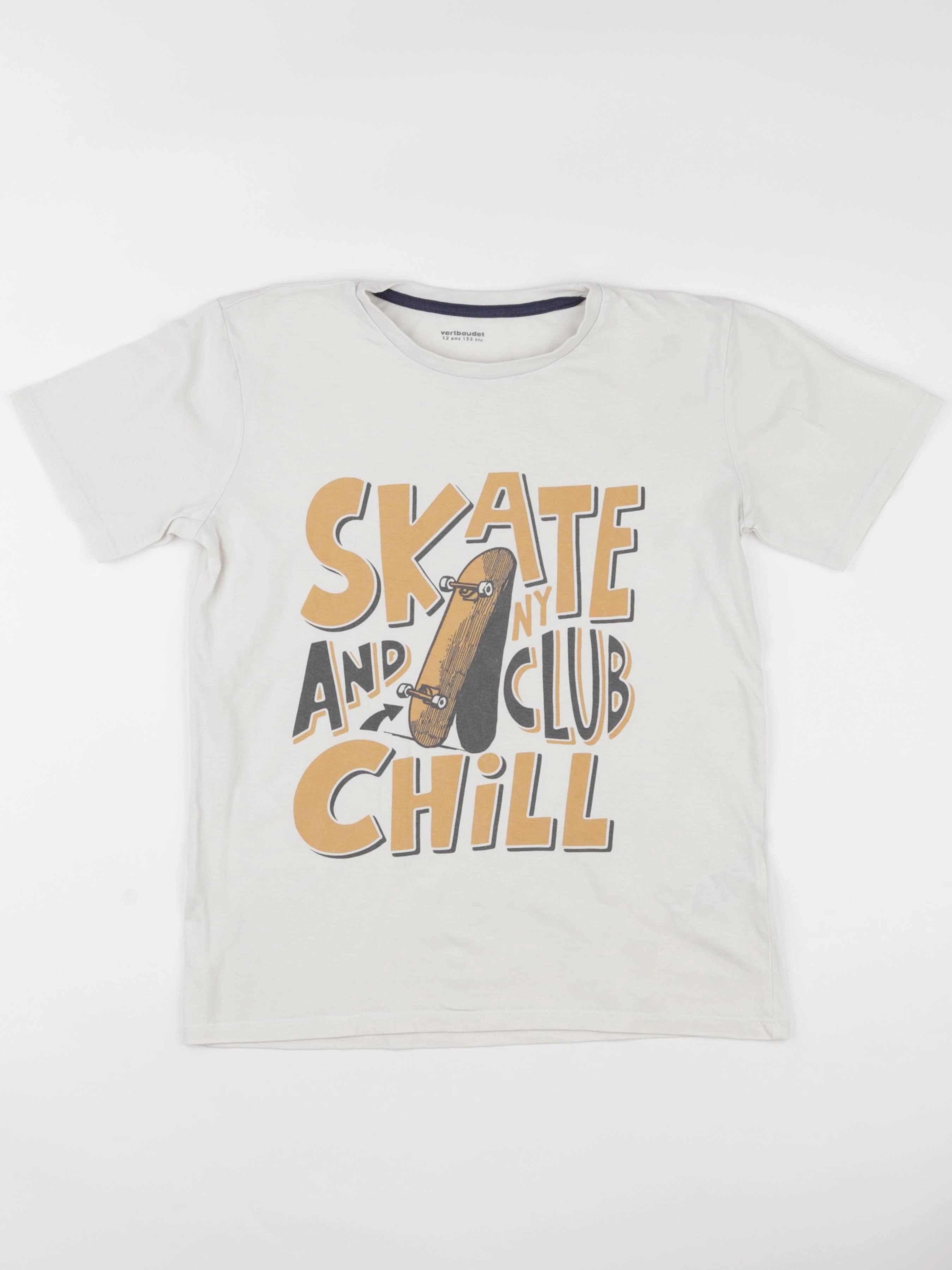 Vertbaudet - tee-shirt blanc - 12 ans