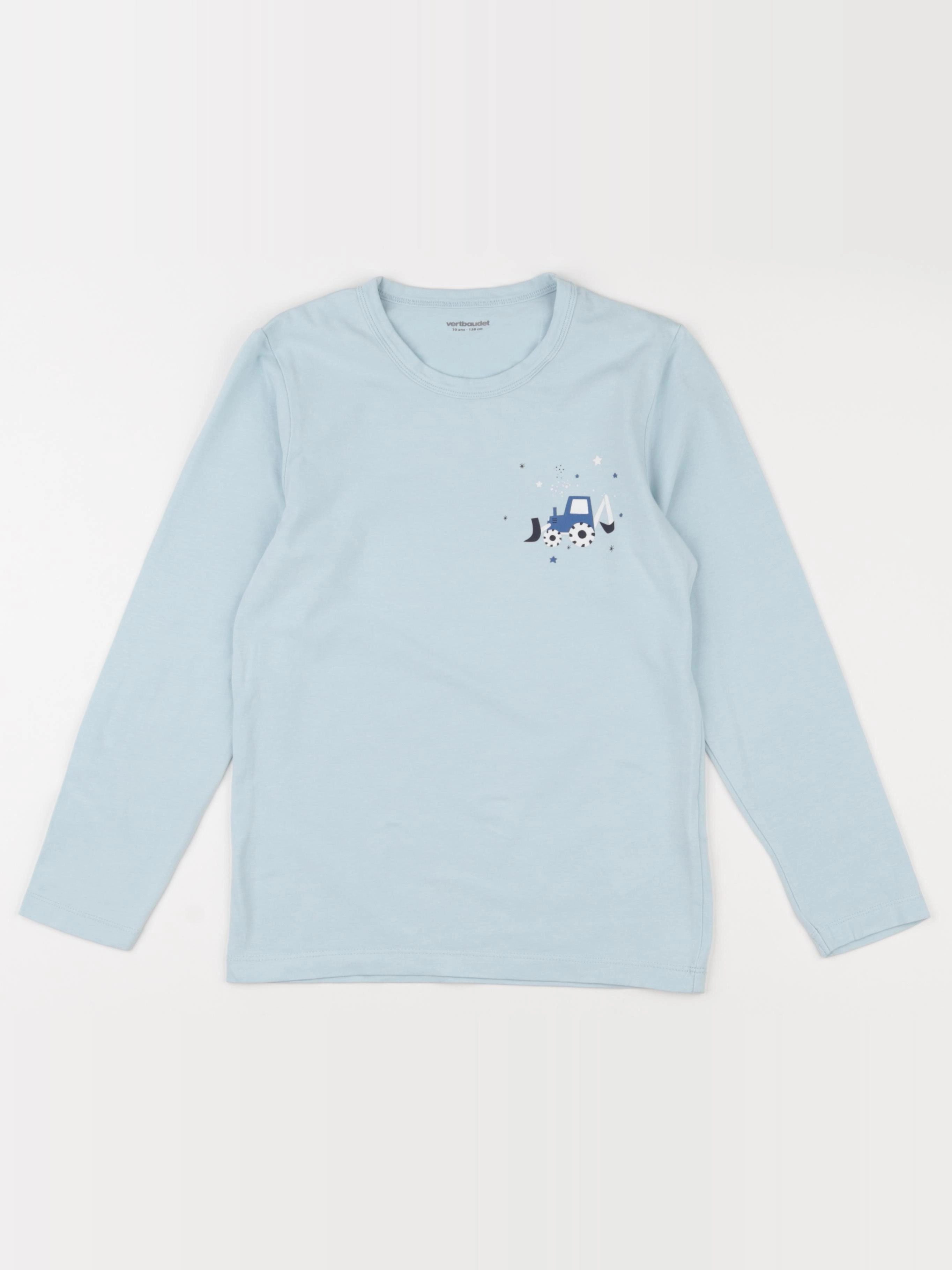 Vertbaudet - tee-shirt bleu - 10 ans