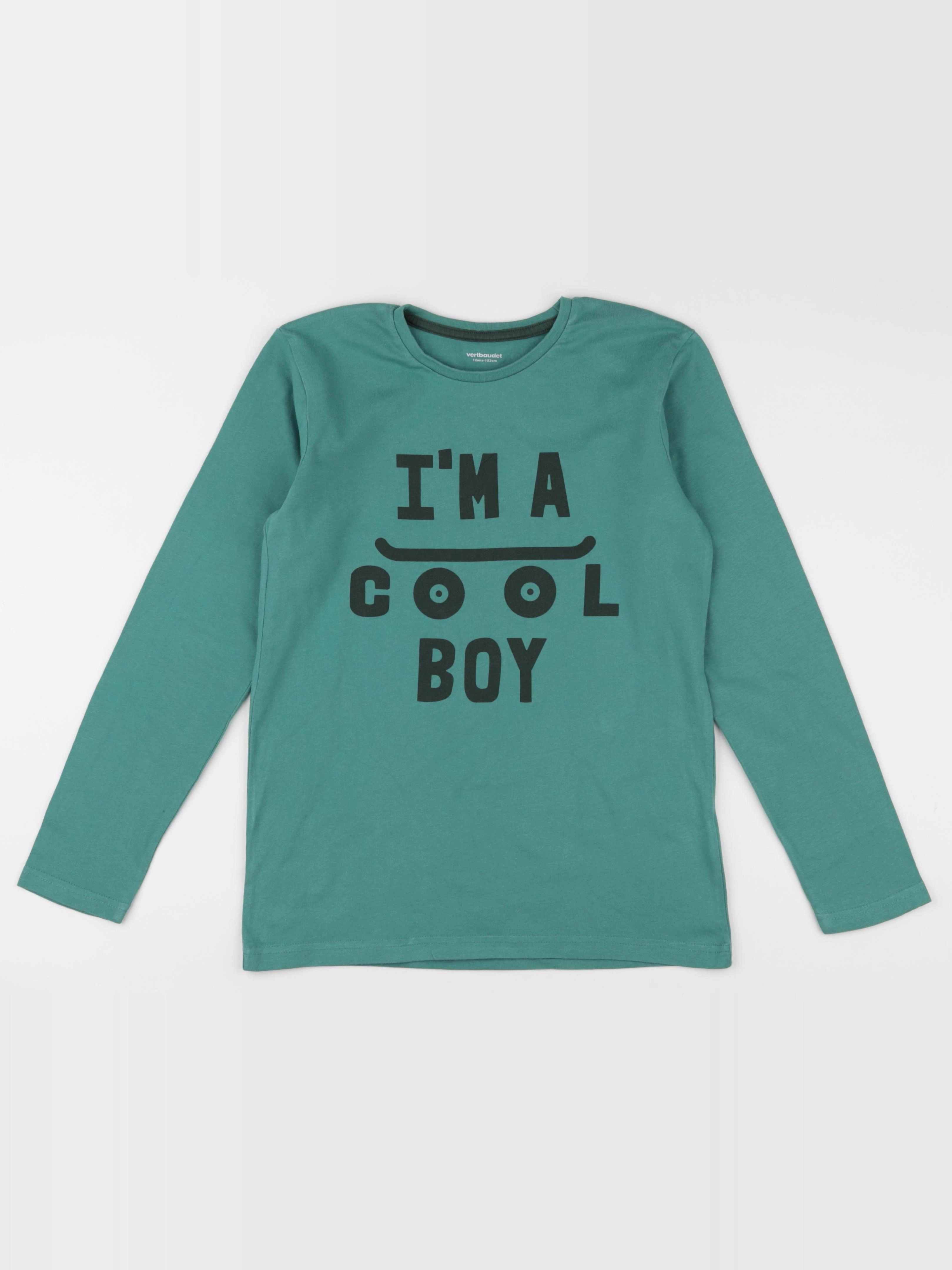 Vertbaudet - tee-shirt vert - 12 ans