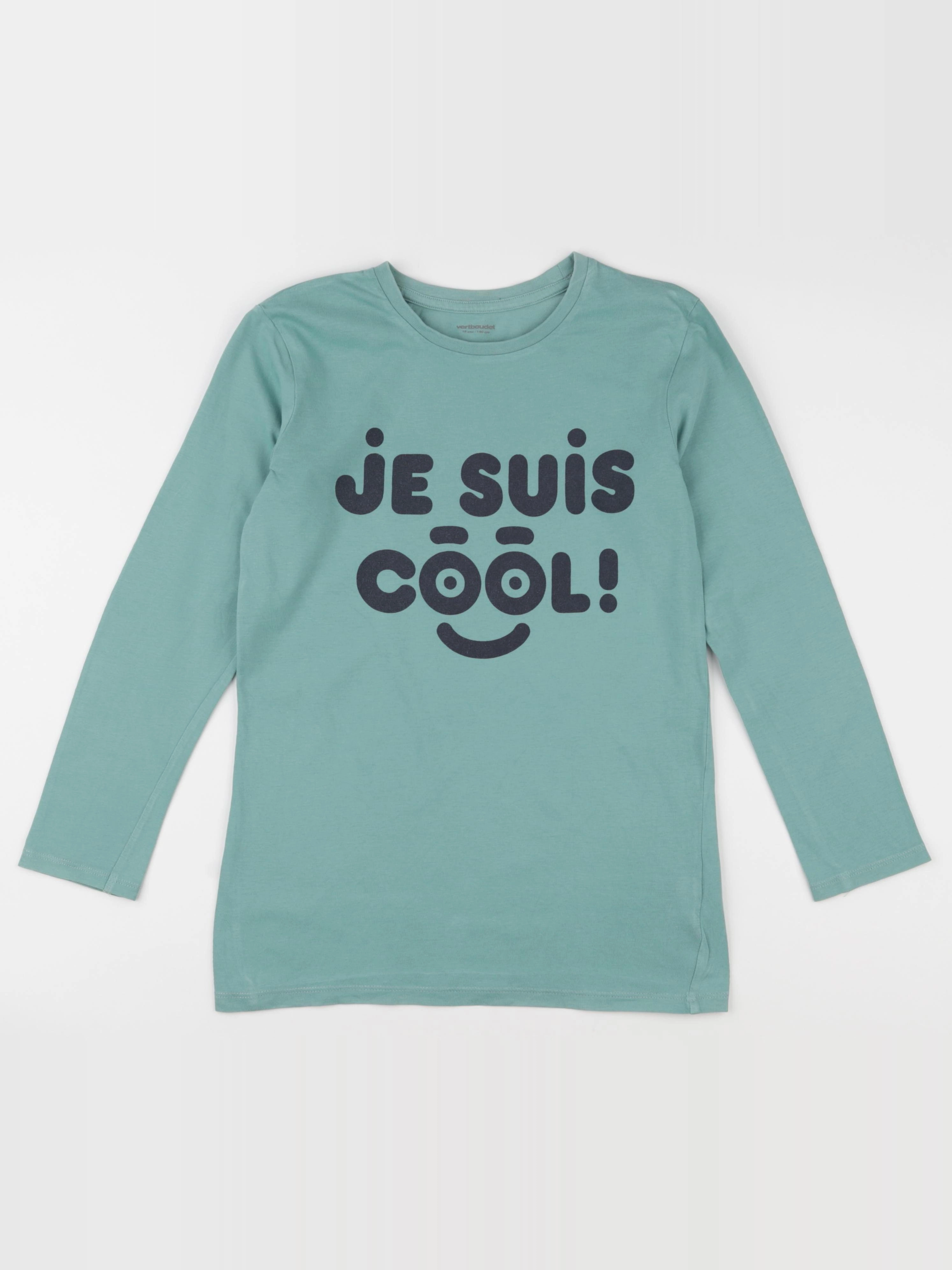 Vertbaudet - tee-shirt vert - 10 ans