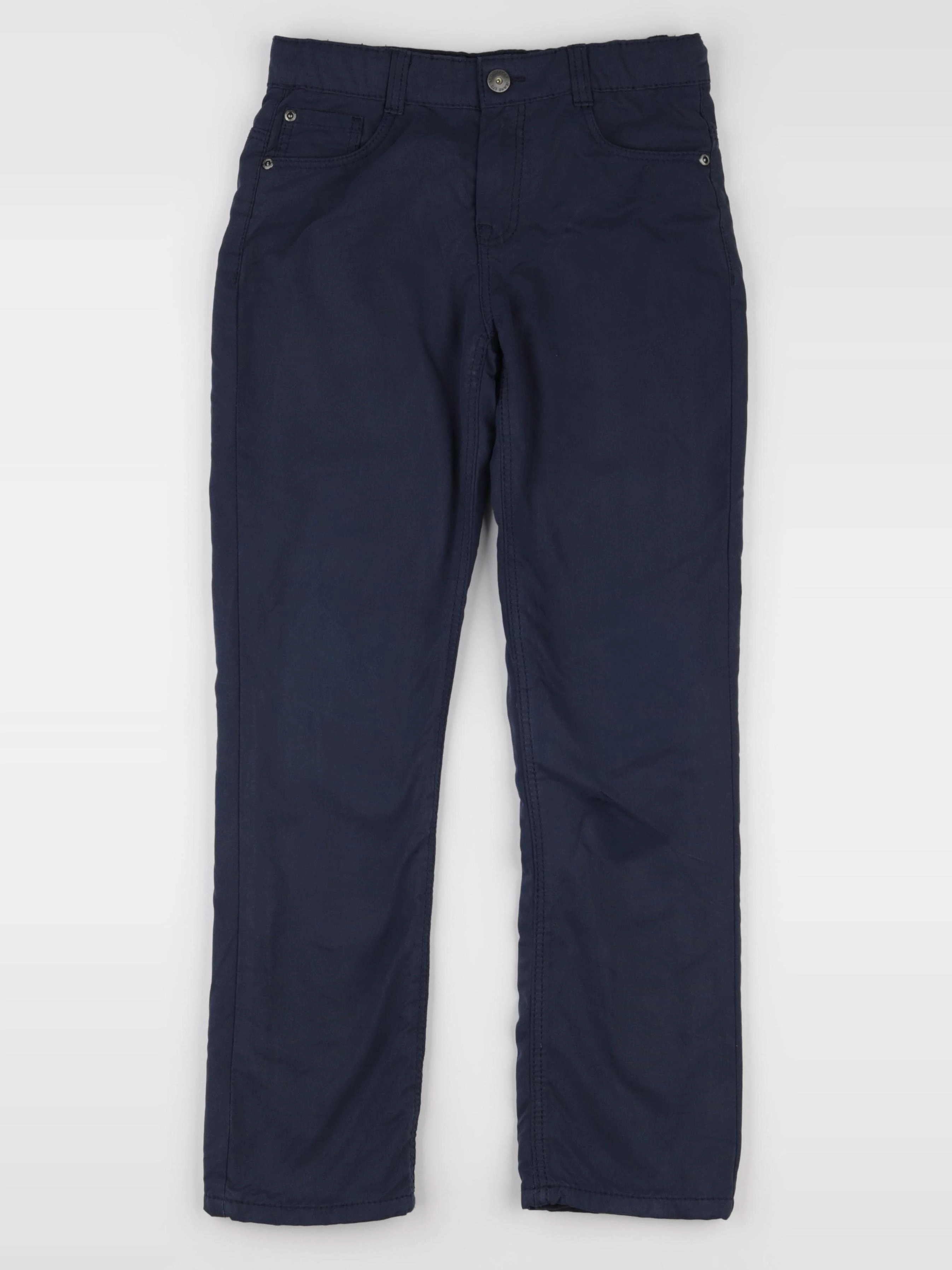 Vertbaudet - pantalon doublé bleu - 10 ans