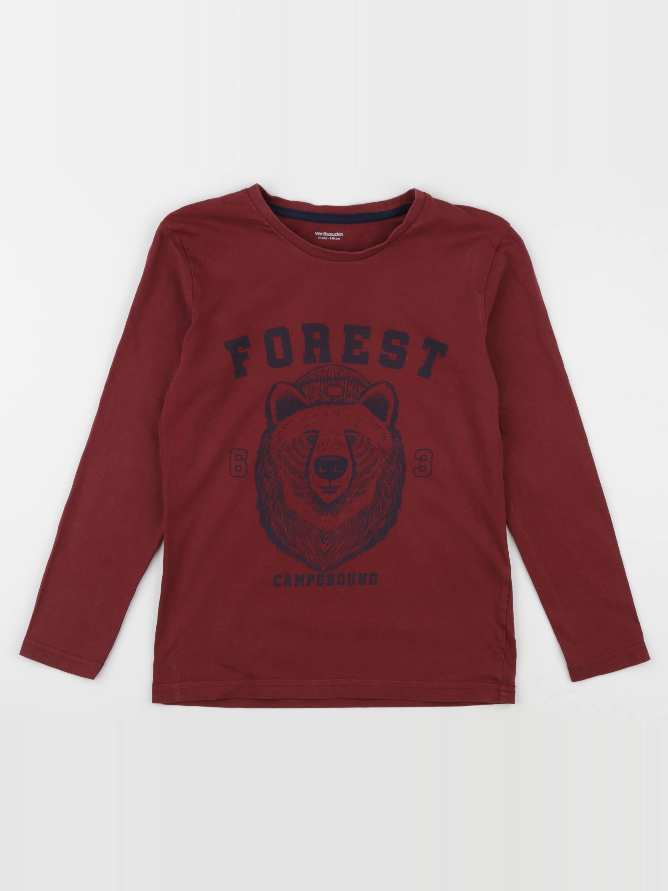 Vertbaudet - tee-shirt rouge - 10 ans