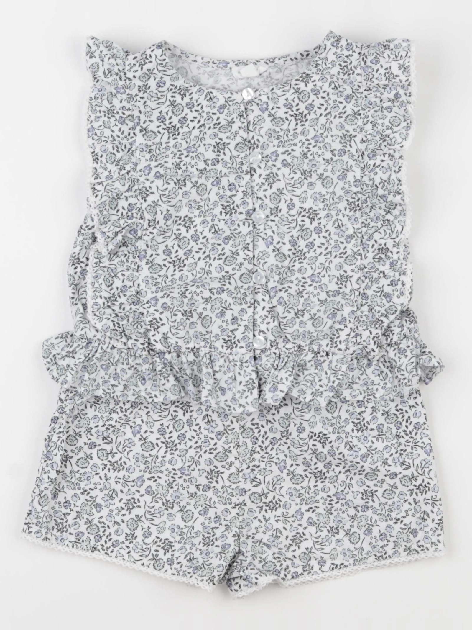 Vertbaudet - pyjama coton bleu - 4 ans