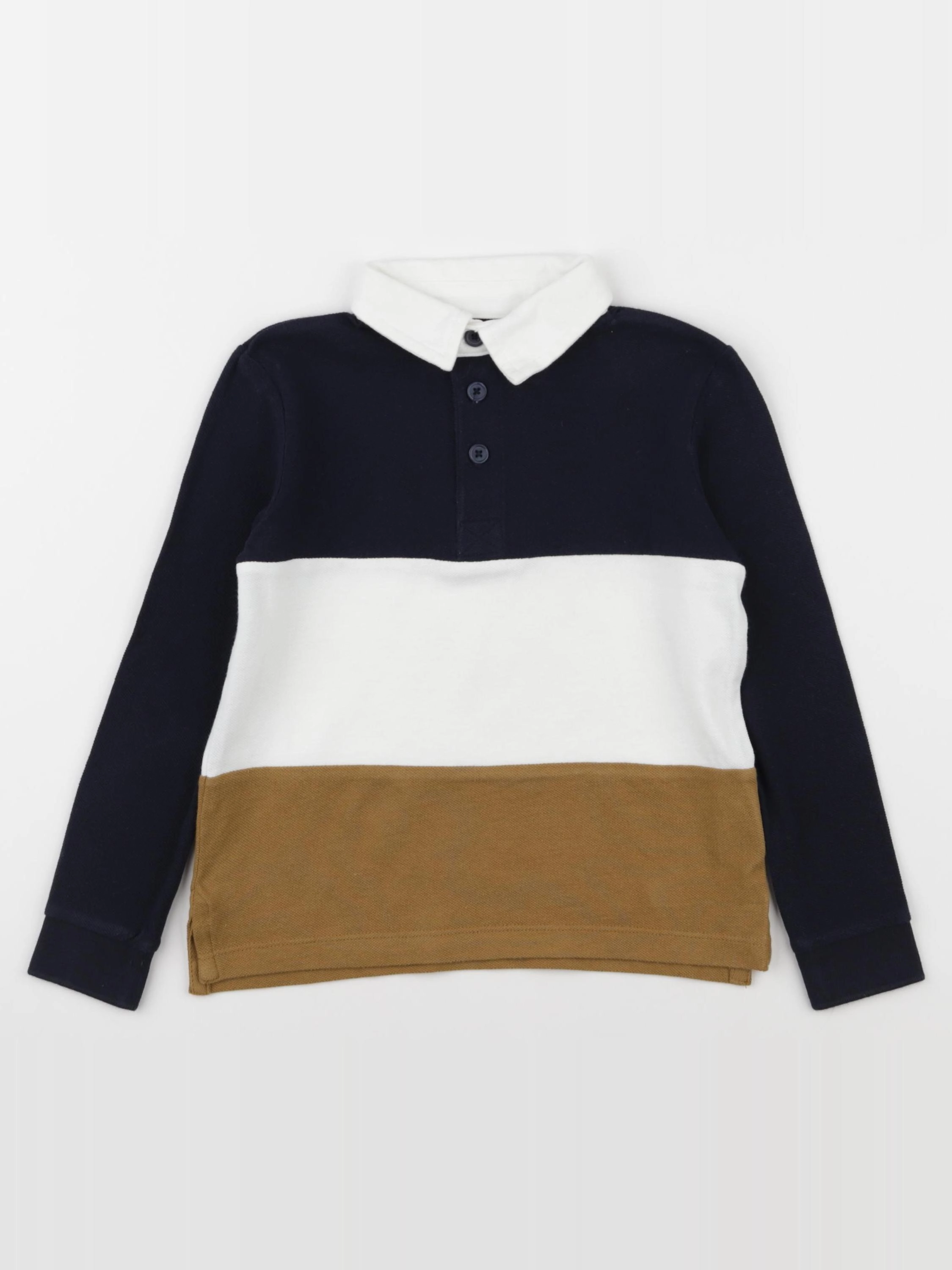 Monoprix - polo bleu - 4 ans