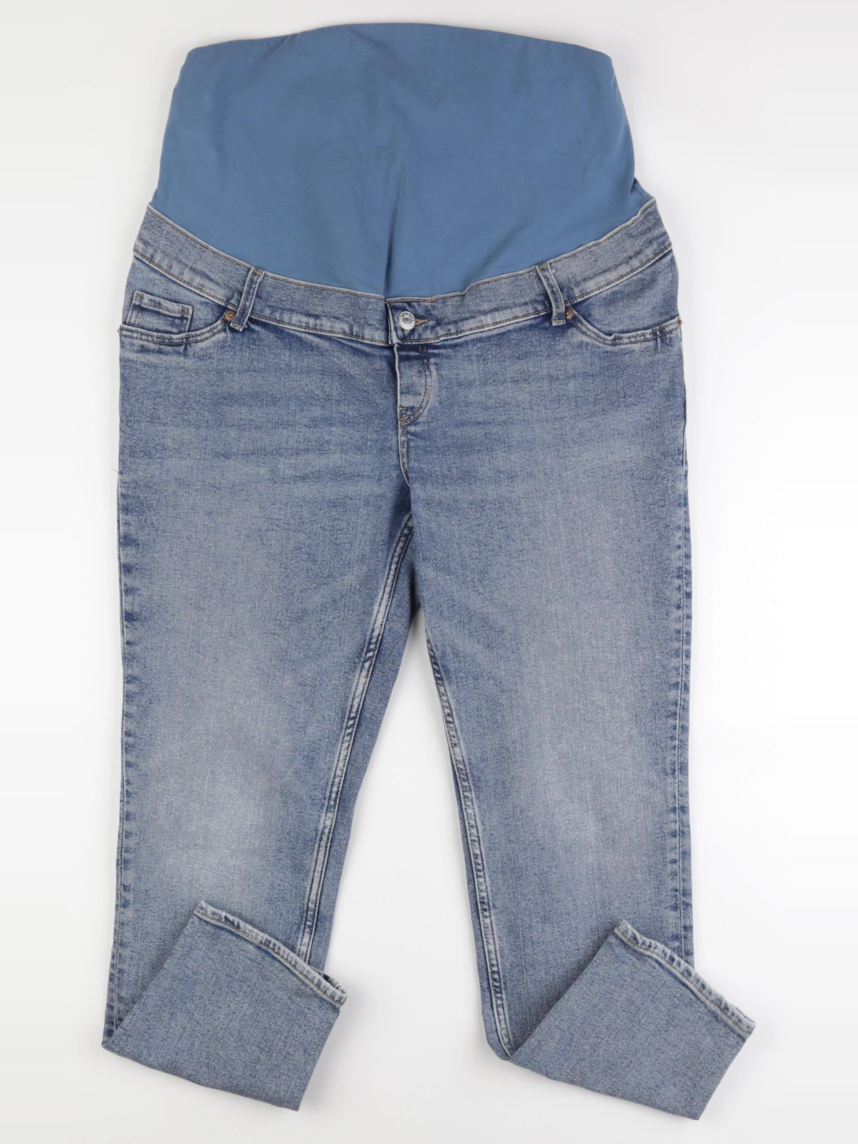 H&M - jean grossesse bleu - l