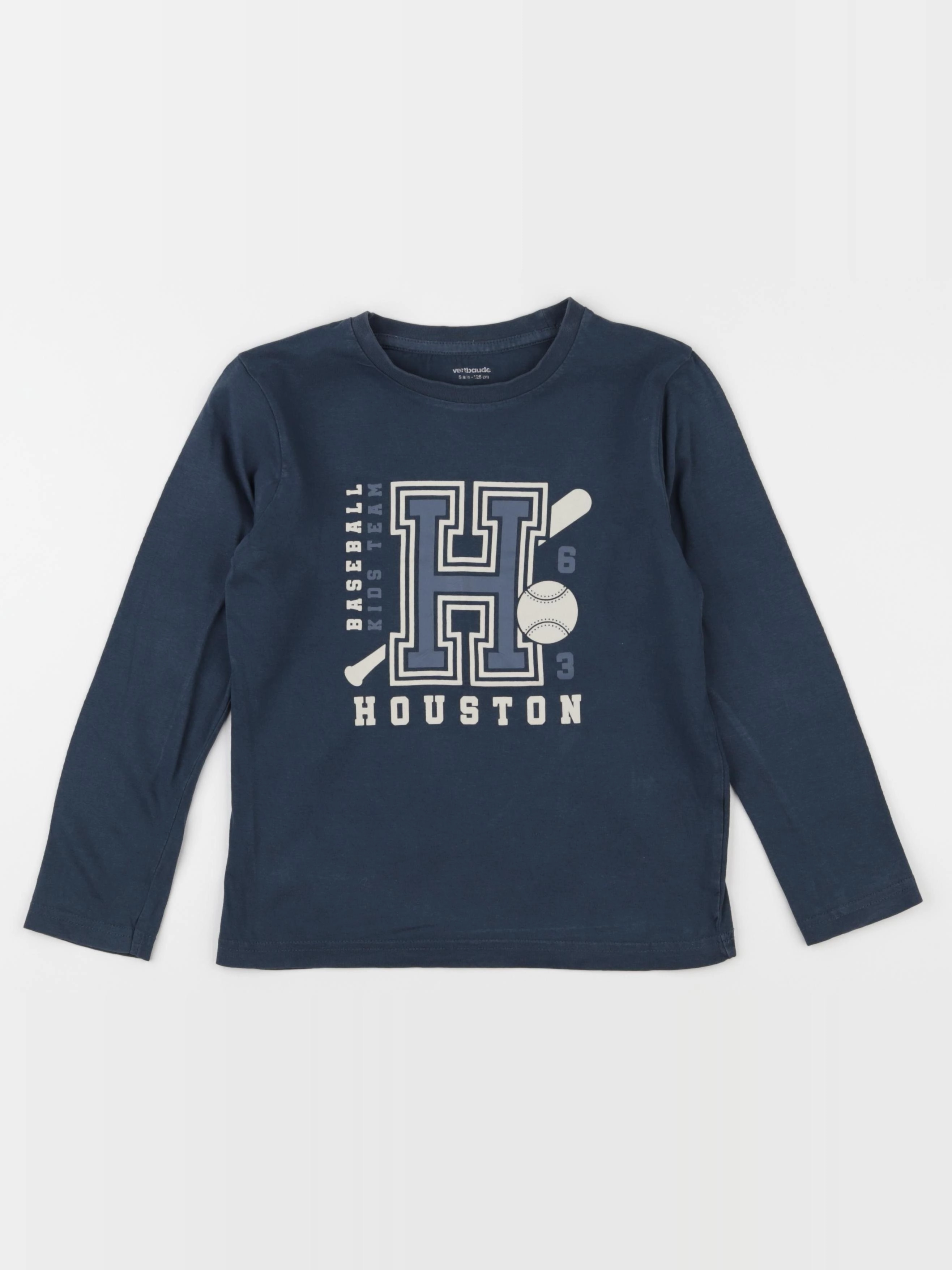 Vertbaudet - tee-shirt bleu - 8 ans