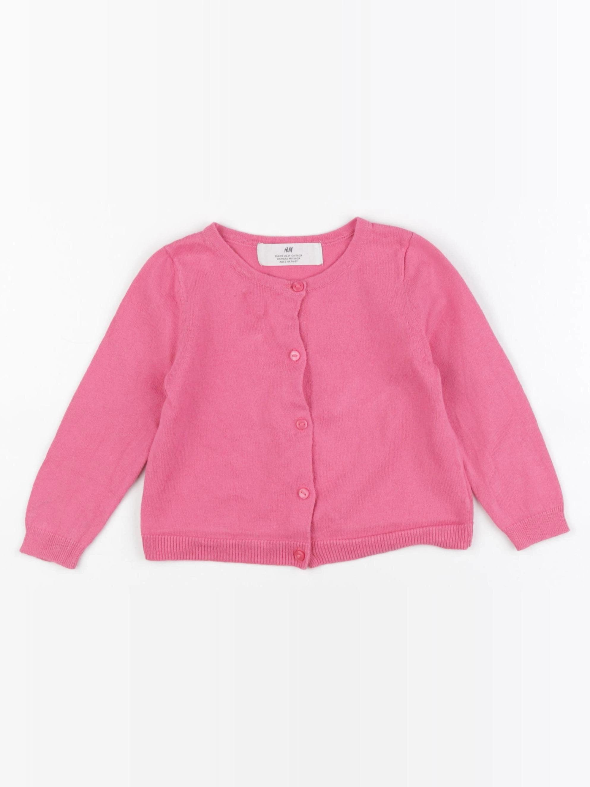 H&M - gilet rose - 18/24 mois